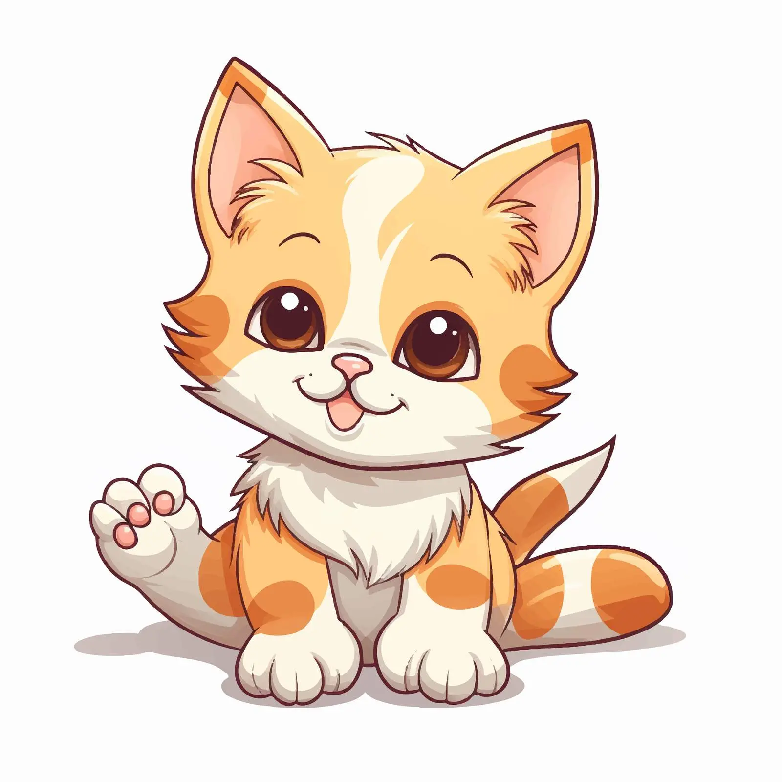 Adorable Doodle Style Cat Paw Vector Illustration — free download from Dotvec