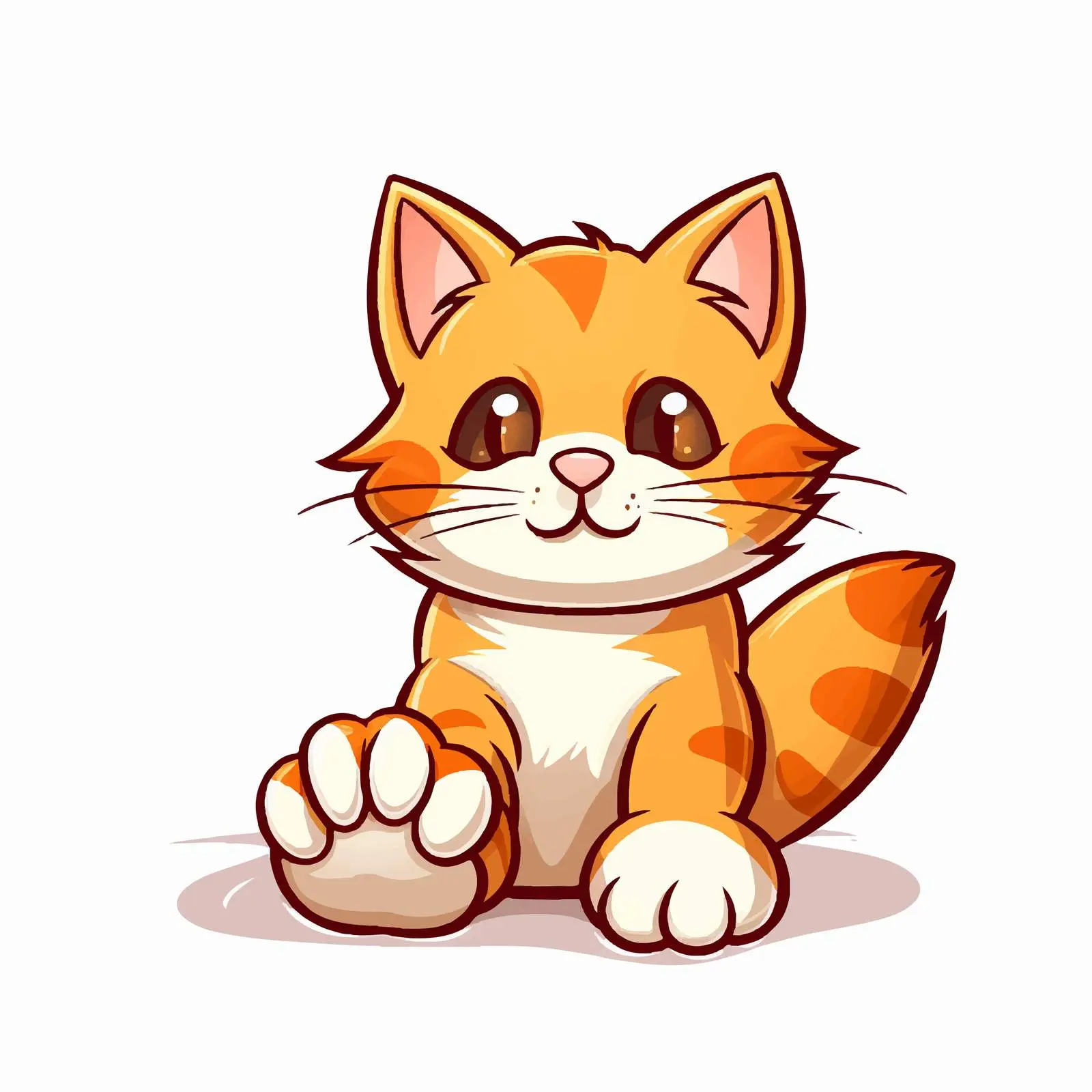 Cute Cat Paw Doodle with Soft Pads — free download from Dotvec
