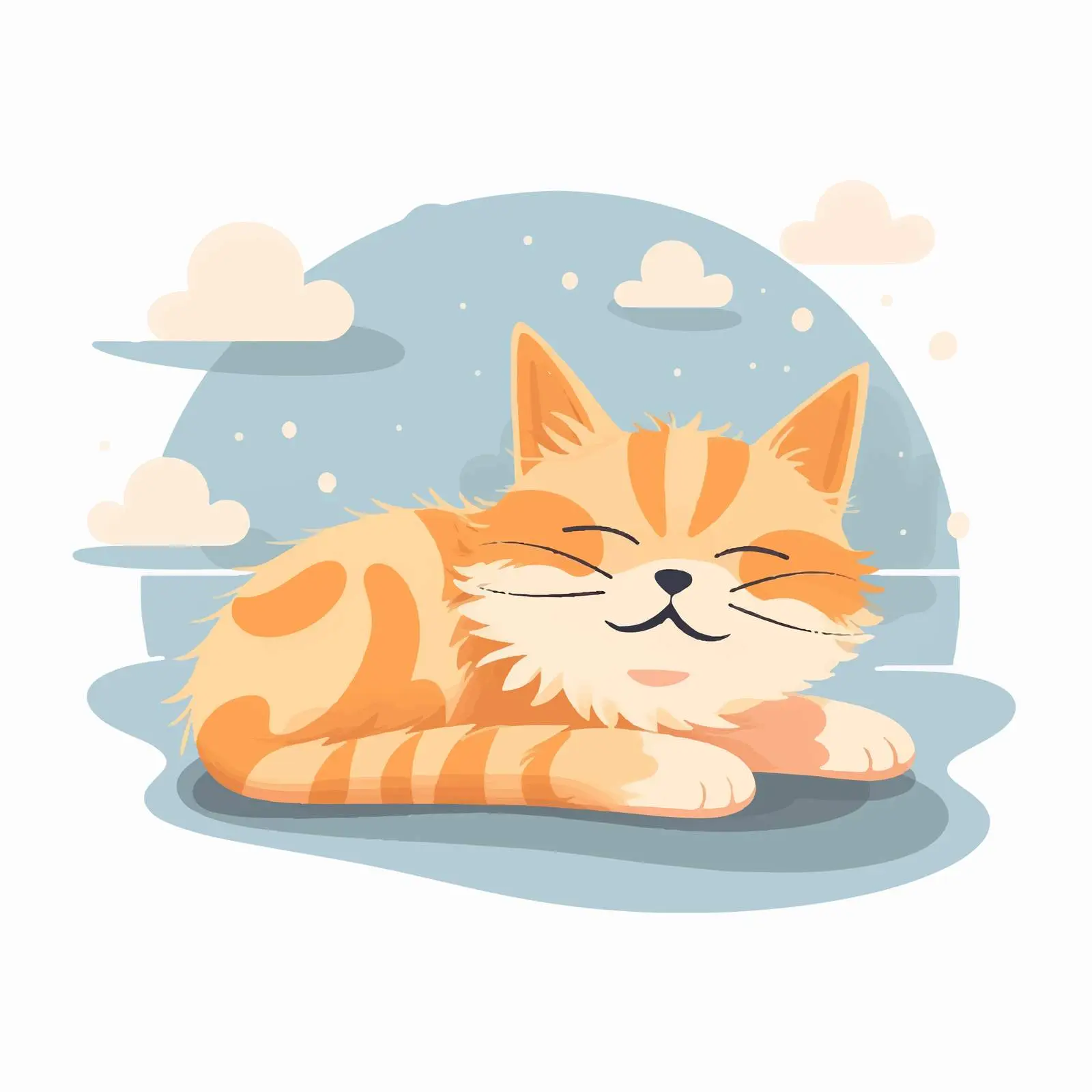 Sleepy Kitty on Mat at Home — free download from Dotvec