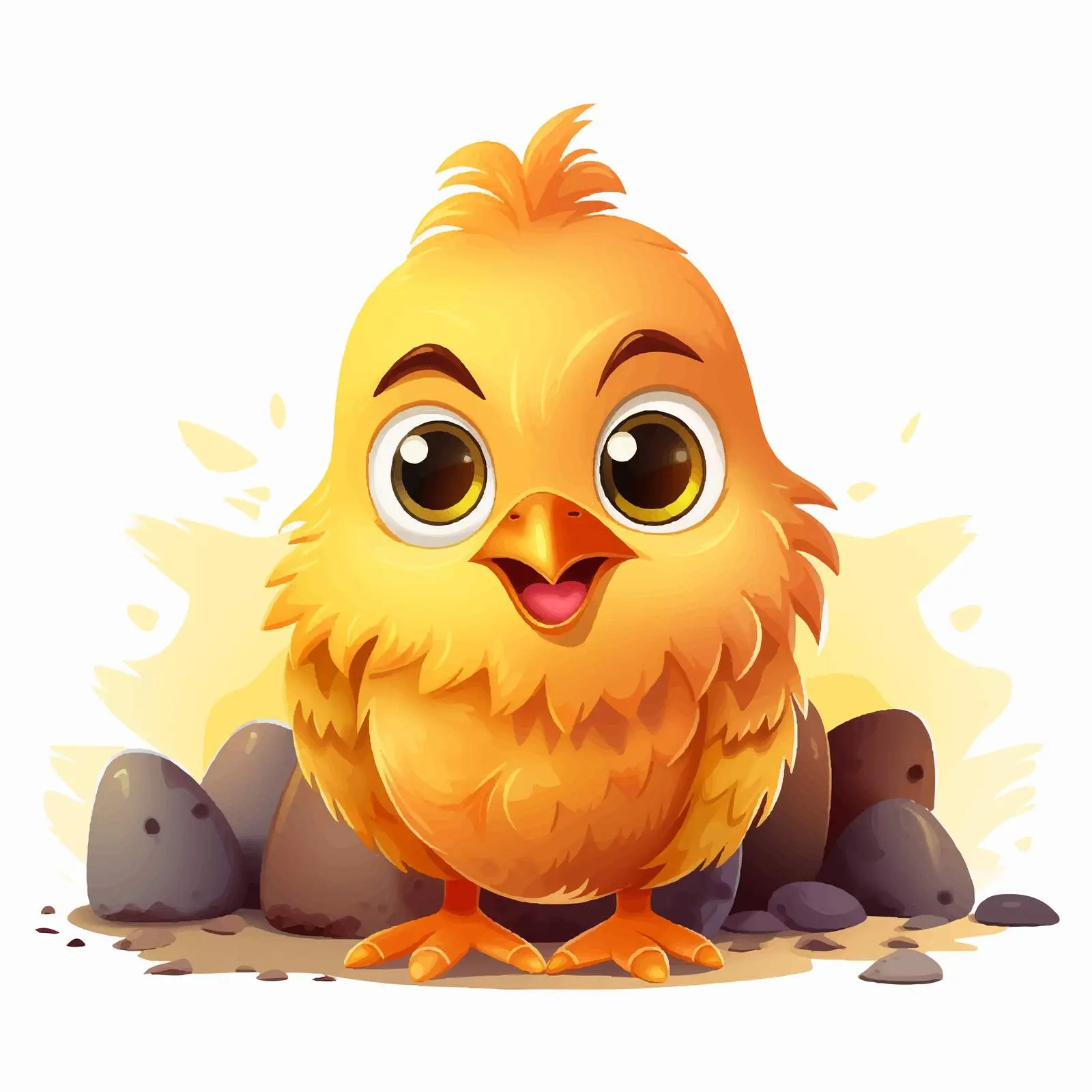 Cute Cartoon Chicken Laying Eggs Vector Illustration — free download from Dotvec