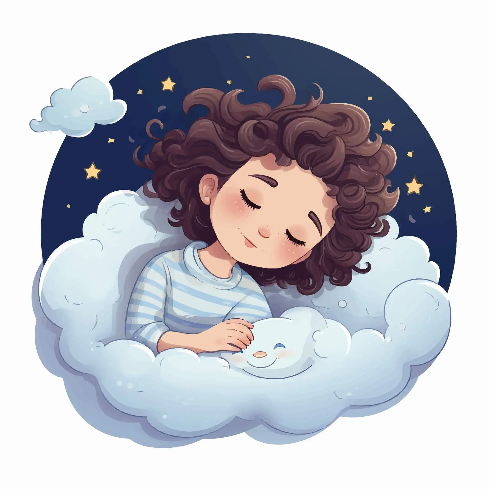 Cute Child Sleeping with Plush Toy in Bed — free download from Dotvec