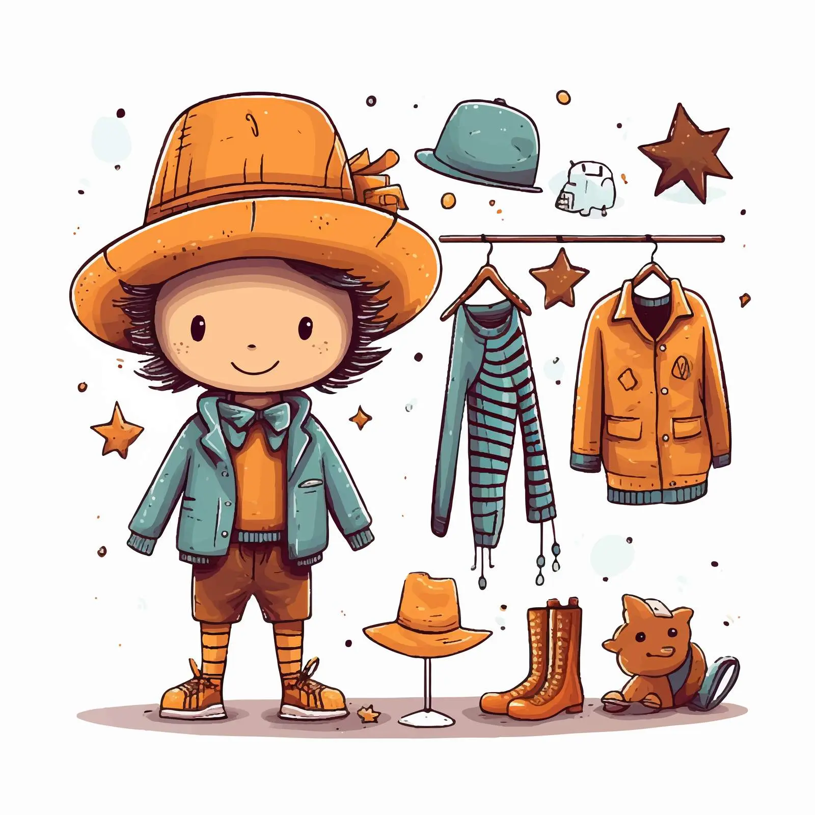 Charming Children's Fashion Suit for Kids — free download from Dotvec
