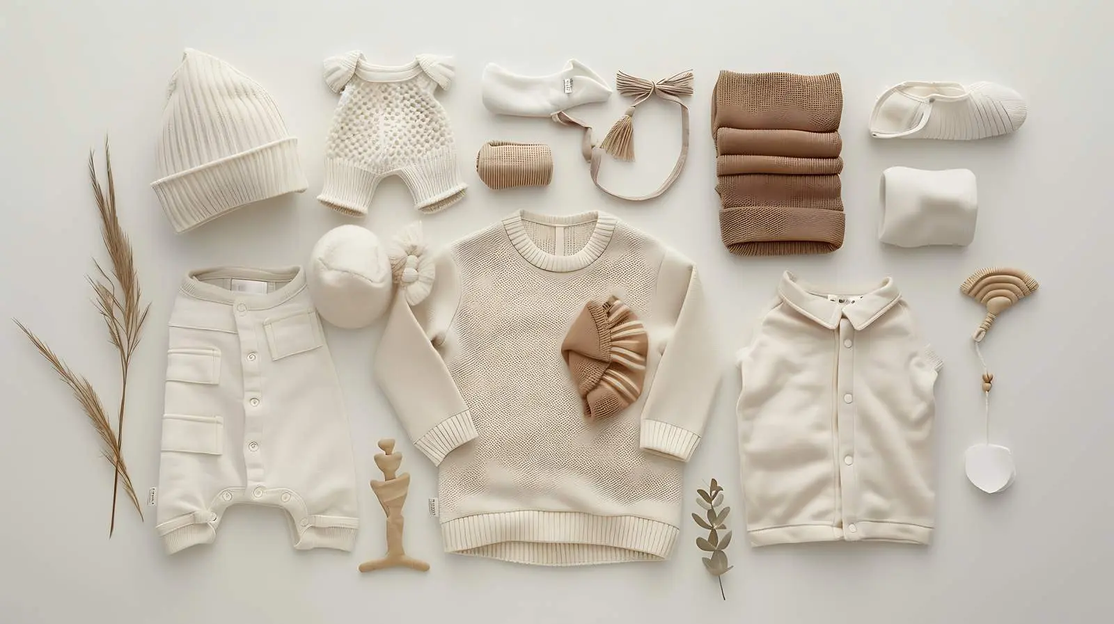 Stylish Scandinavian Eco Cotton Newborn Outfit — free download from Dotvec