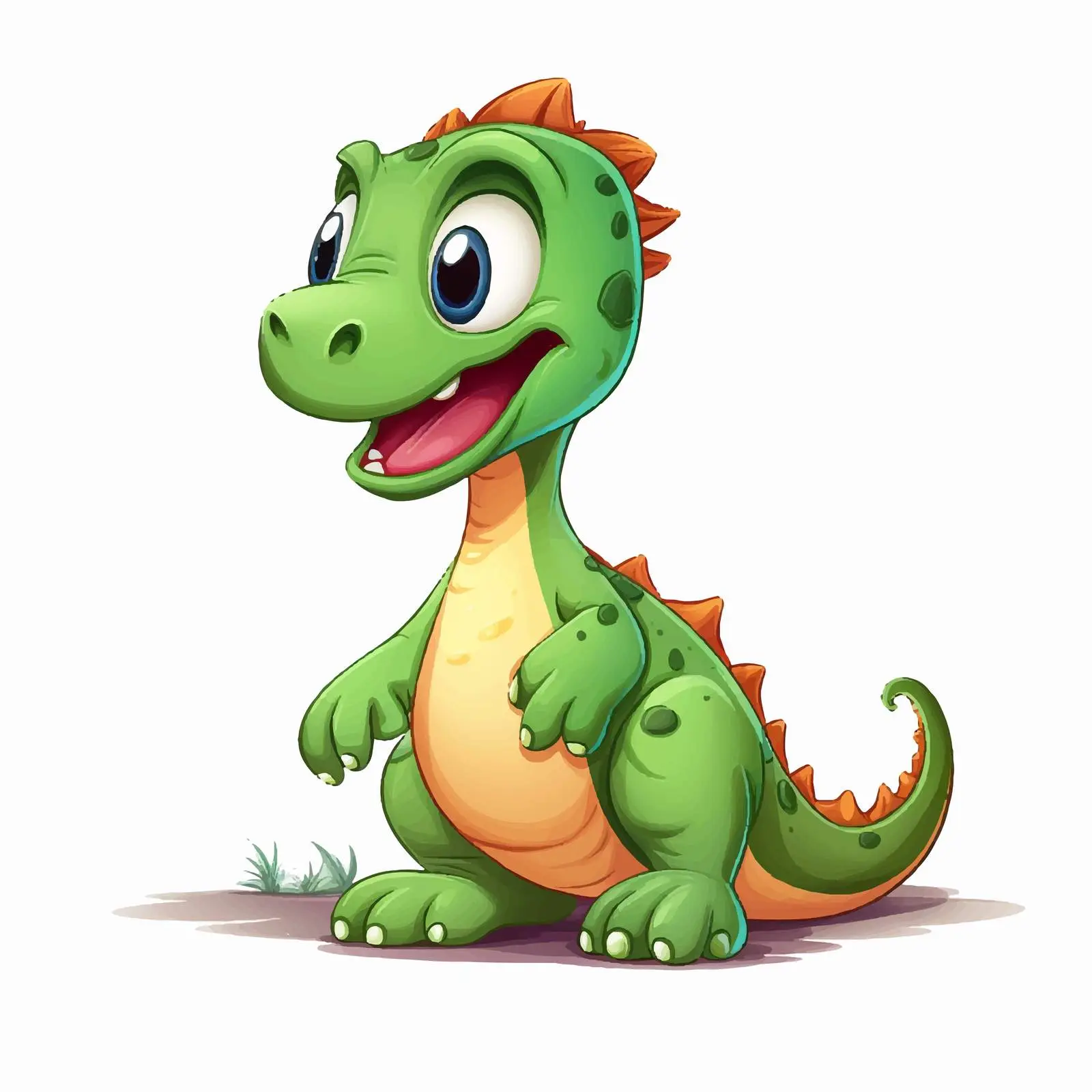 Cute Dinosaur Cartoon Character with Font Banner — free download from Dotvec