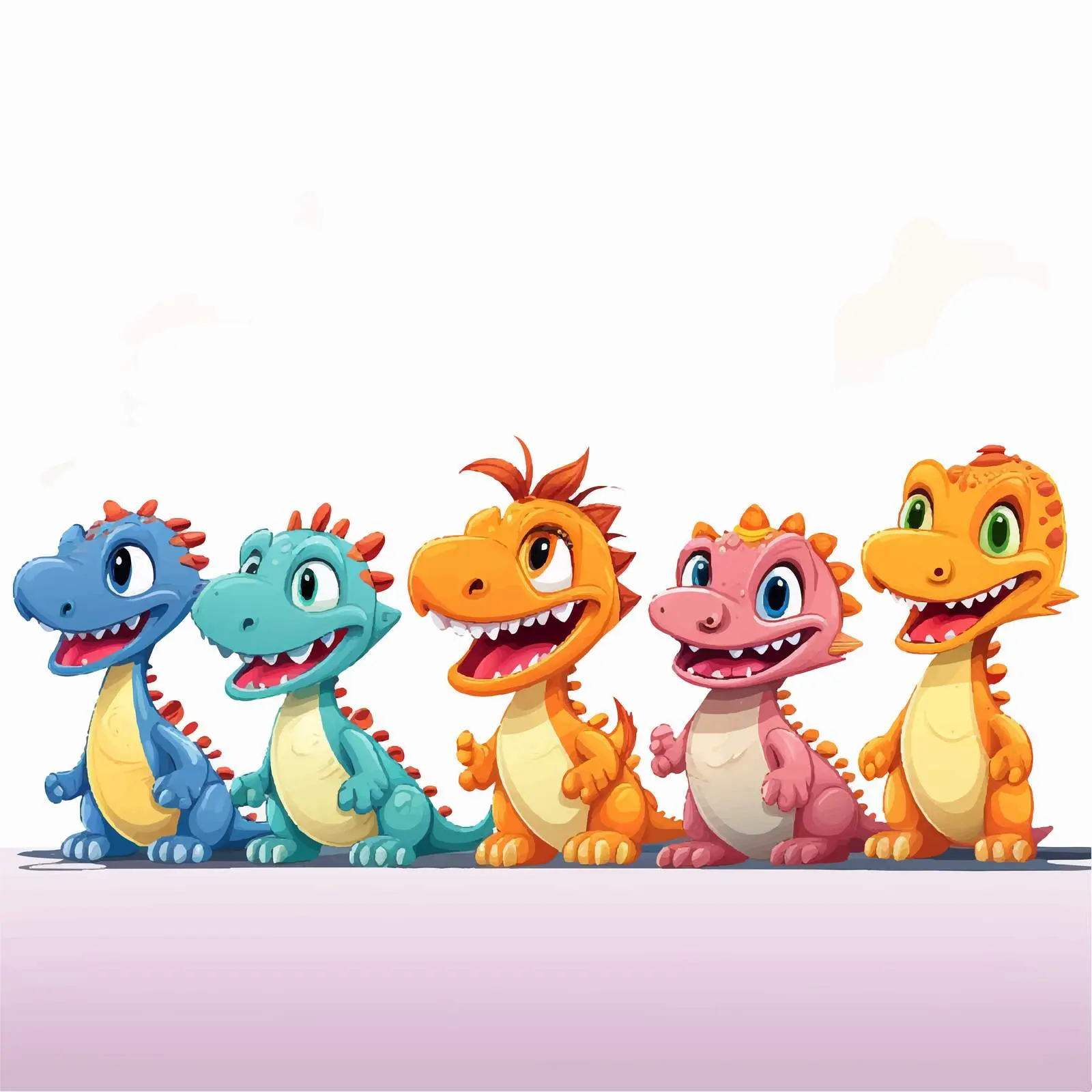 Cute Dinosaur Cartoon Character with Cool Font — free download from Dotvec
