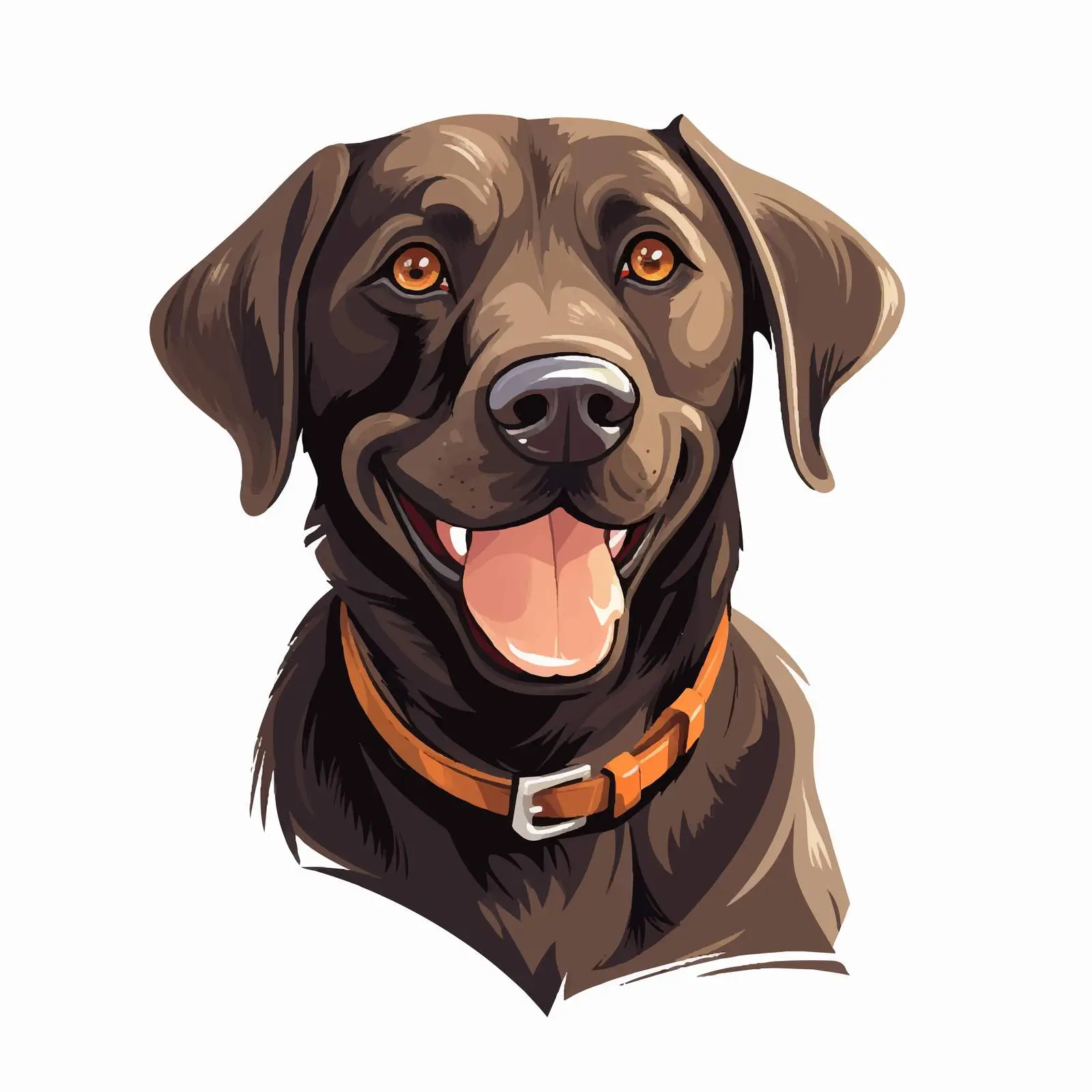 Labrador Puppy Head Portrait Vector — free download from Dotvec