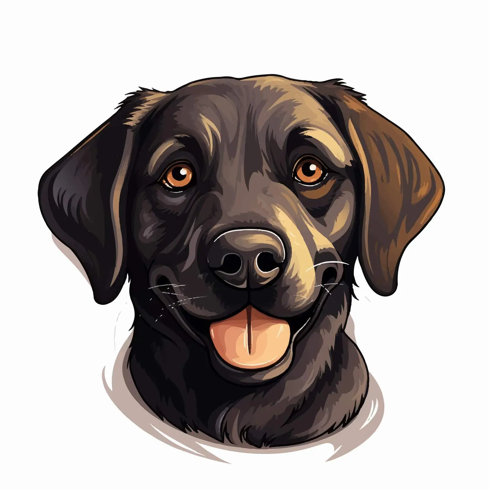 Cute Labrador Puppy Avatar Head Portrait — free download from Dotvec