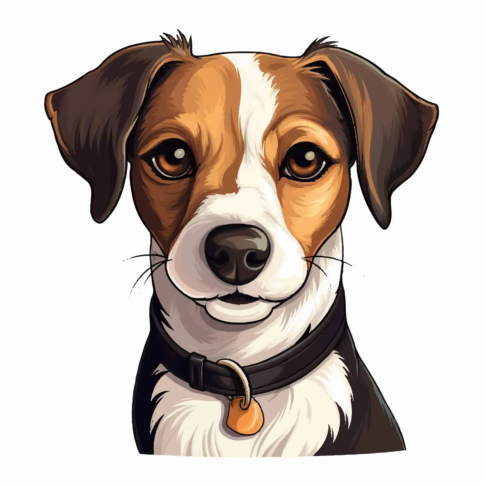 Cute Jack Russell Puppy Avatar Portrait — free download from Dotvec