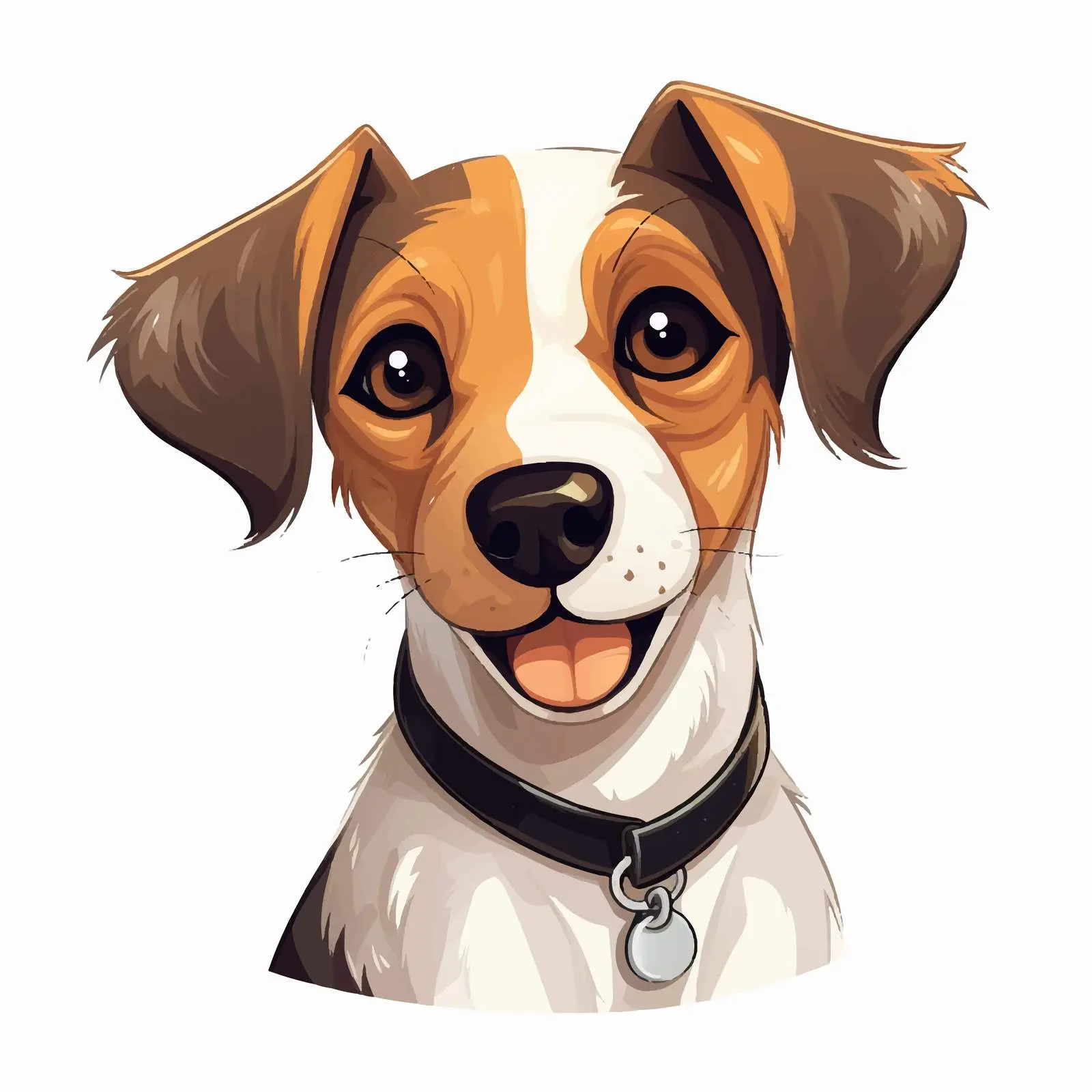Cute Jack Russell Puppy Avatar Head Portrait — free download from Dotvec