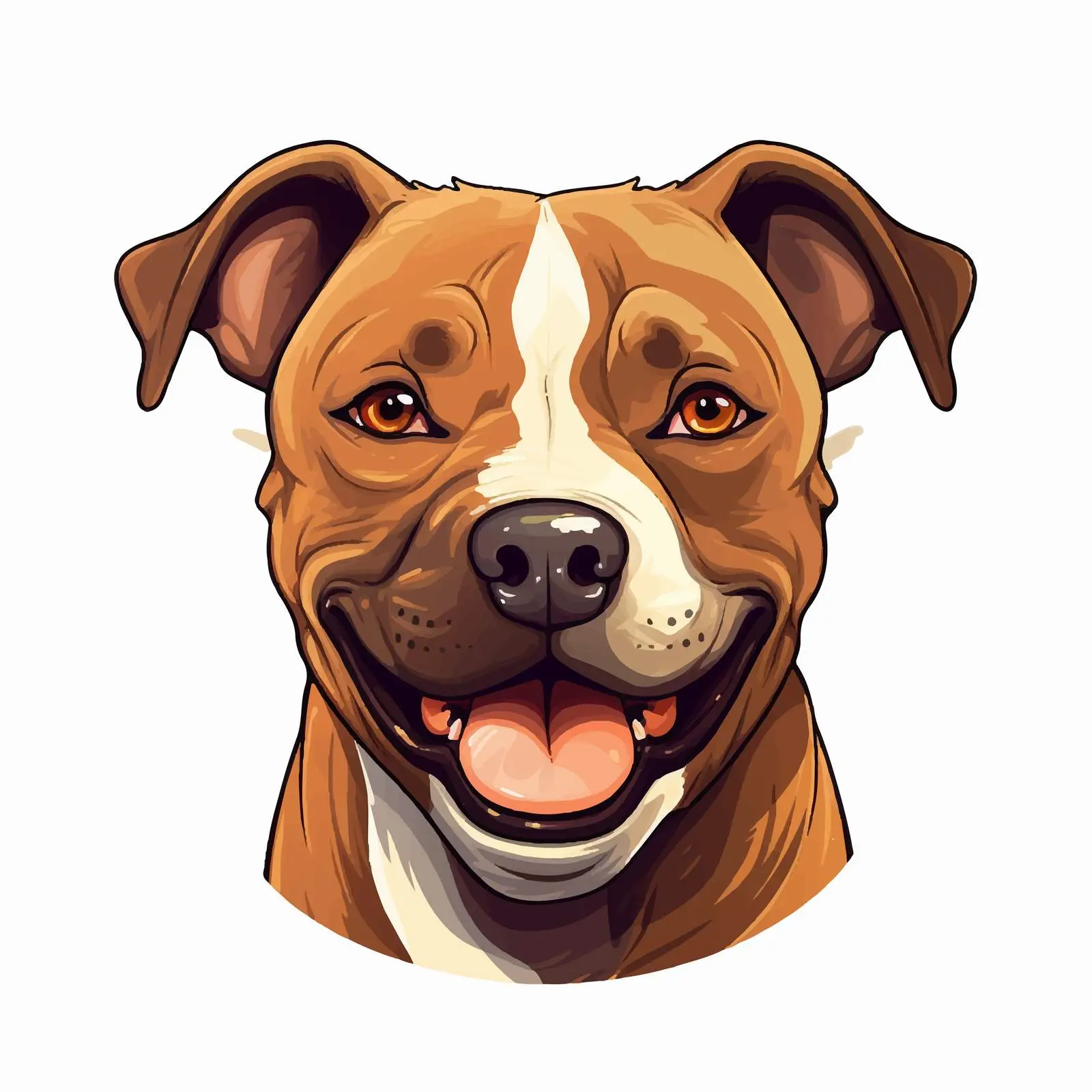 Cute Staffordshire Bull Terrier Puppy Illustration – free dog graphic image from Dotvec