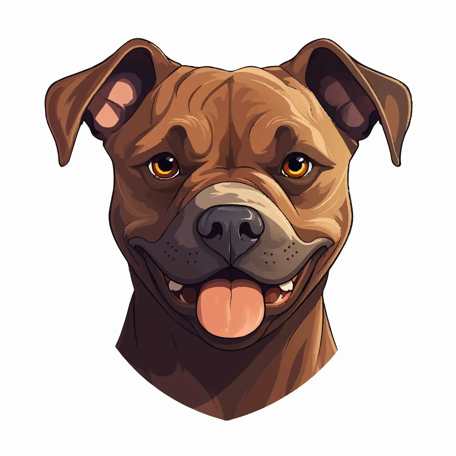 Cute Staffordshire Bull Terrier Puppy Illustration — free download from Dotvec