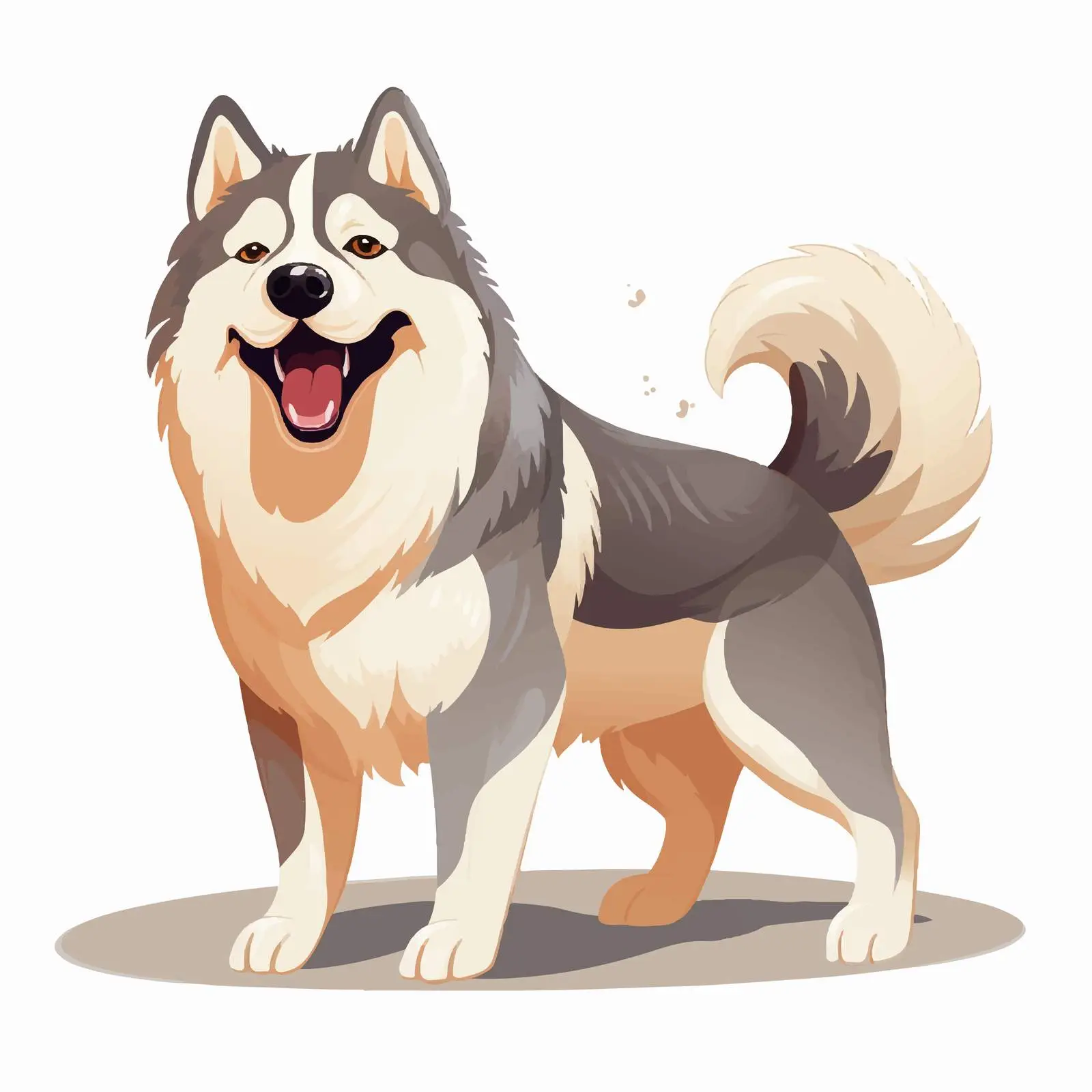 Standing Chinese Alaskan Malamute Dog Image – free large dog image from Dotvec