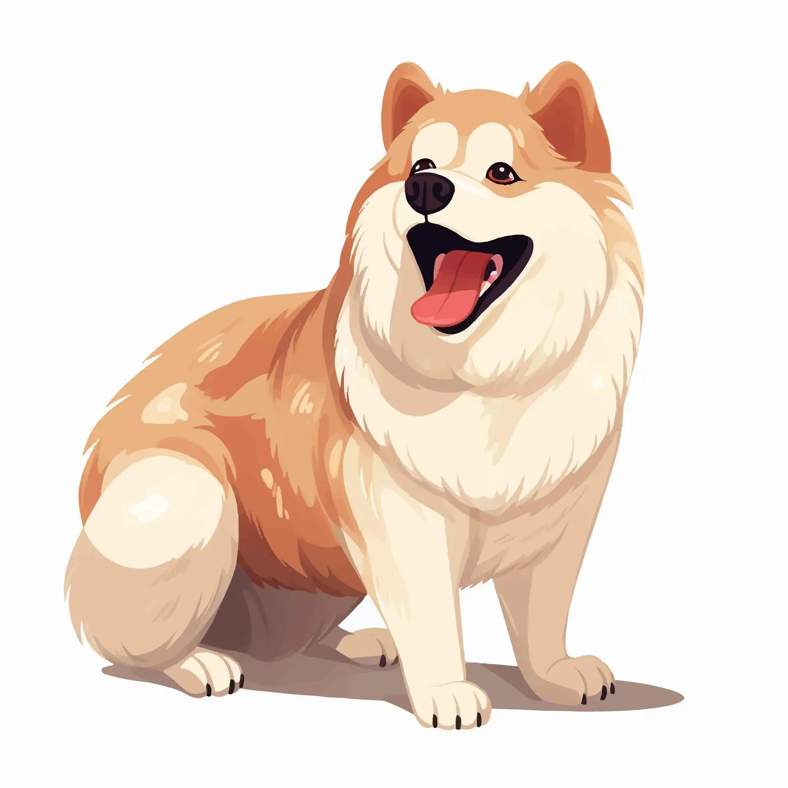 Cute Chinese Alaskan Malamute Dog Standing — free download from Dotvec