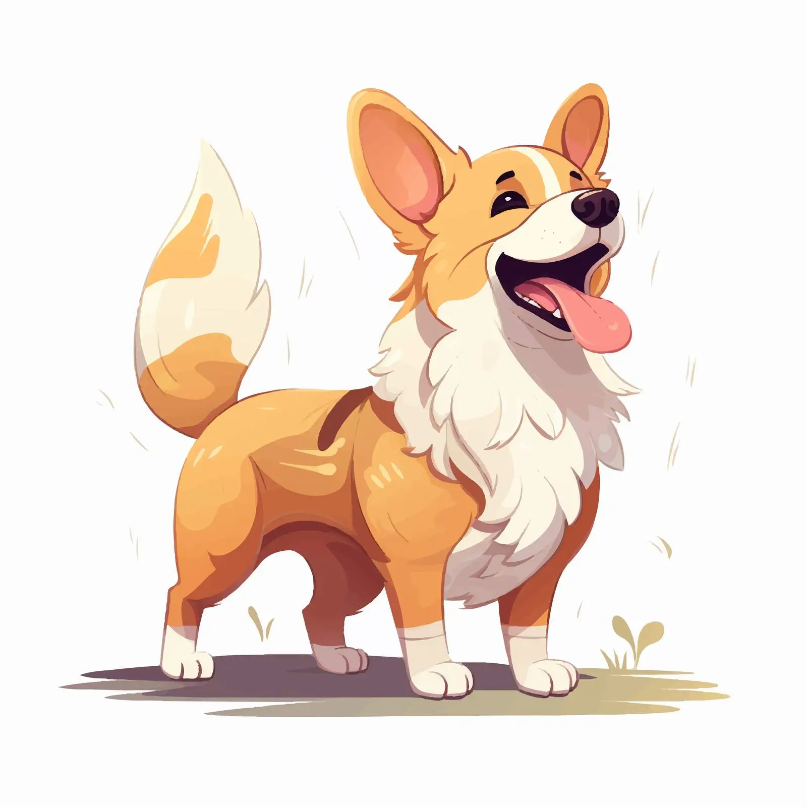 Cute Corgi Dog Vector Illustration — free download from Dotvec