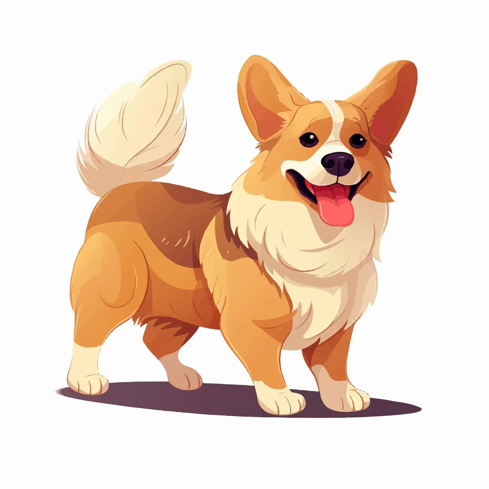 Funny Corgi Dog Illustration Vectors – free dog graphic image from Dotvec