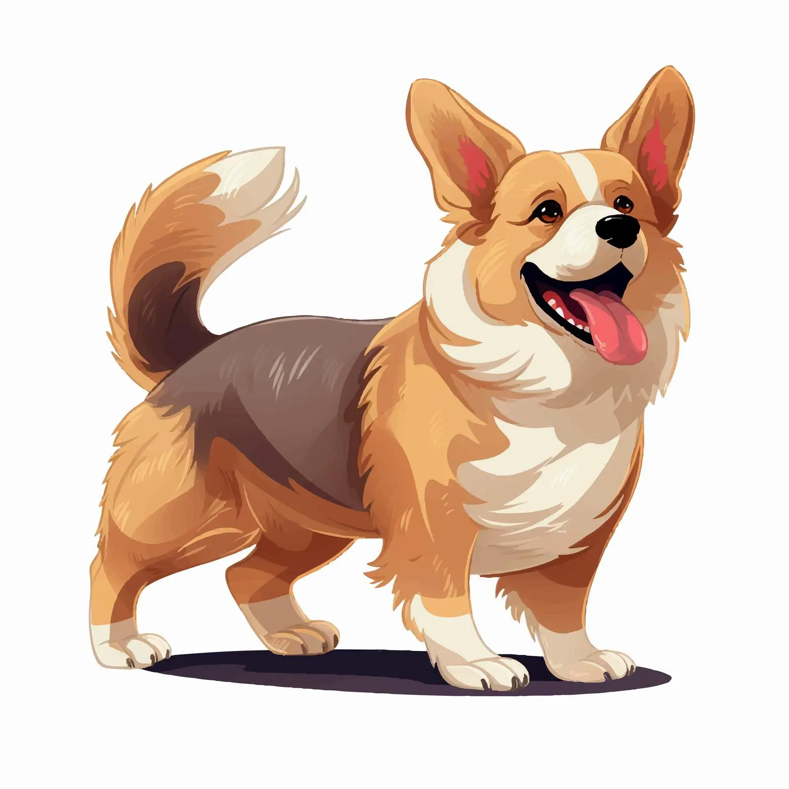 Funny Corgi Dog Vector Illustration — free download from Dotvec