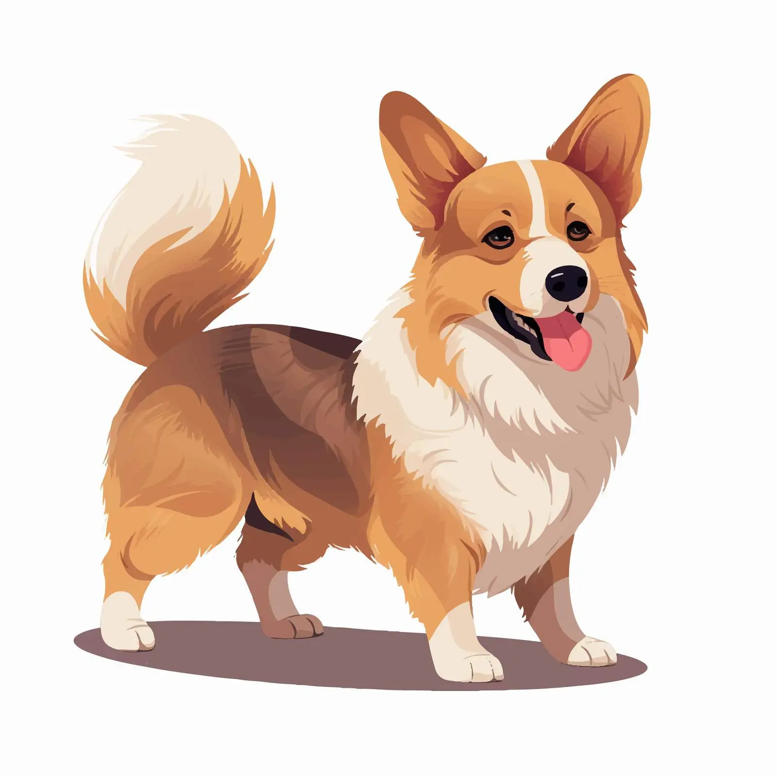Funny Corgi Dog Vector Illustration — free download from Dotvec