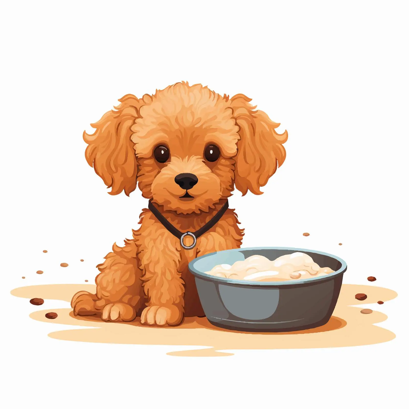 Adorable Toy Poodle Waiting for Meal — free download from Dotvec