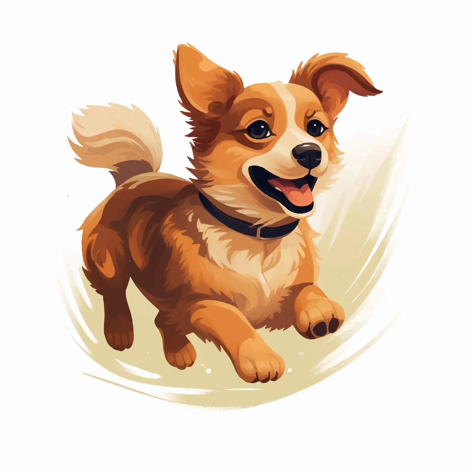 Adorable Puppy in Costume Running Joyfully – free running dog image from Dotvec