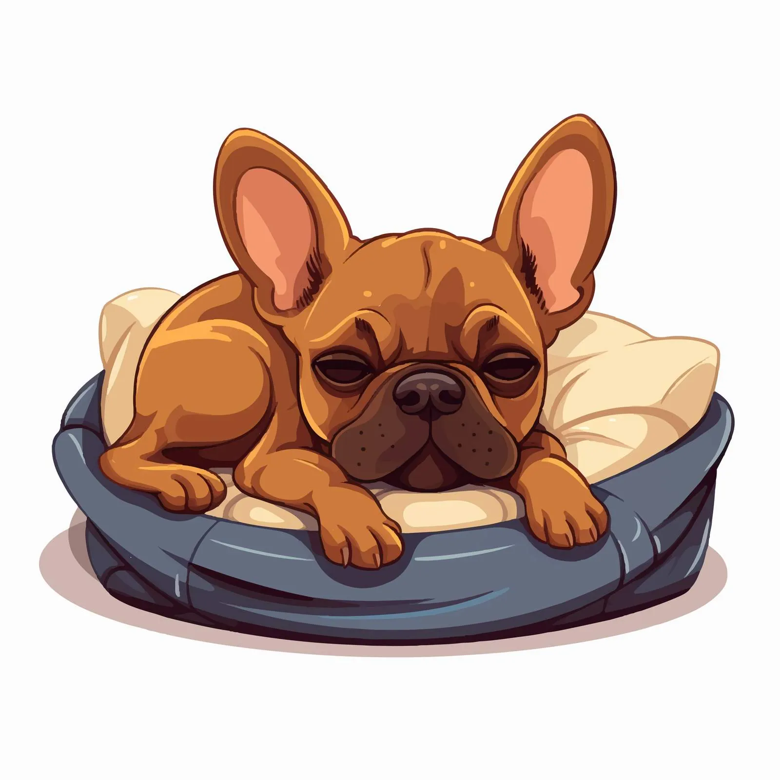 Adorable Puppy Sleeping on Pet Bed — free download from Dotvec