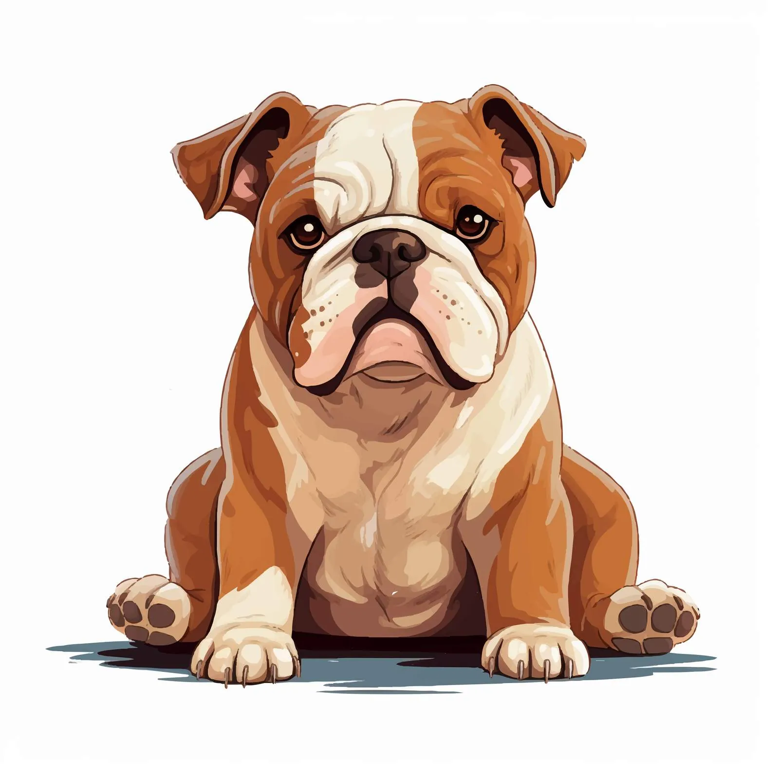 Adorable Relaxing Puppy from Back View – free digital dog art image from Dotvec