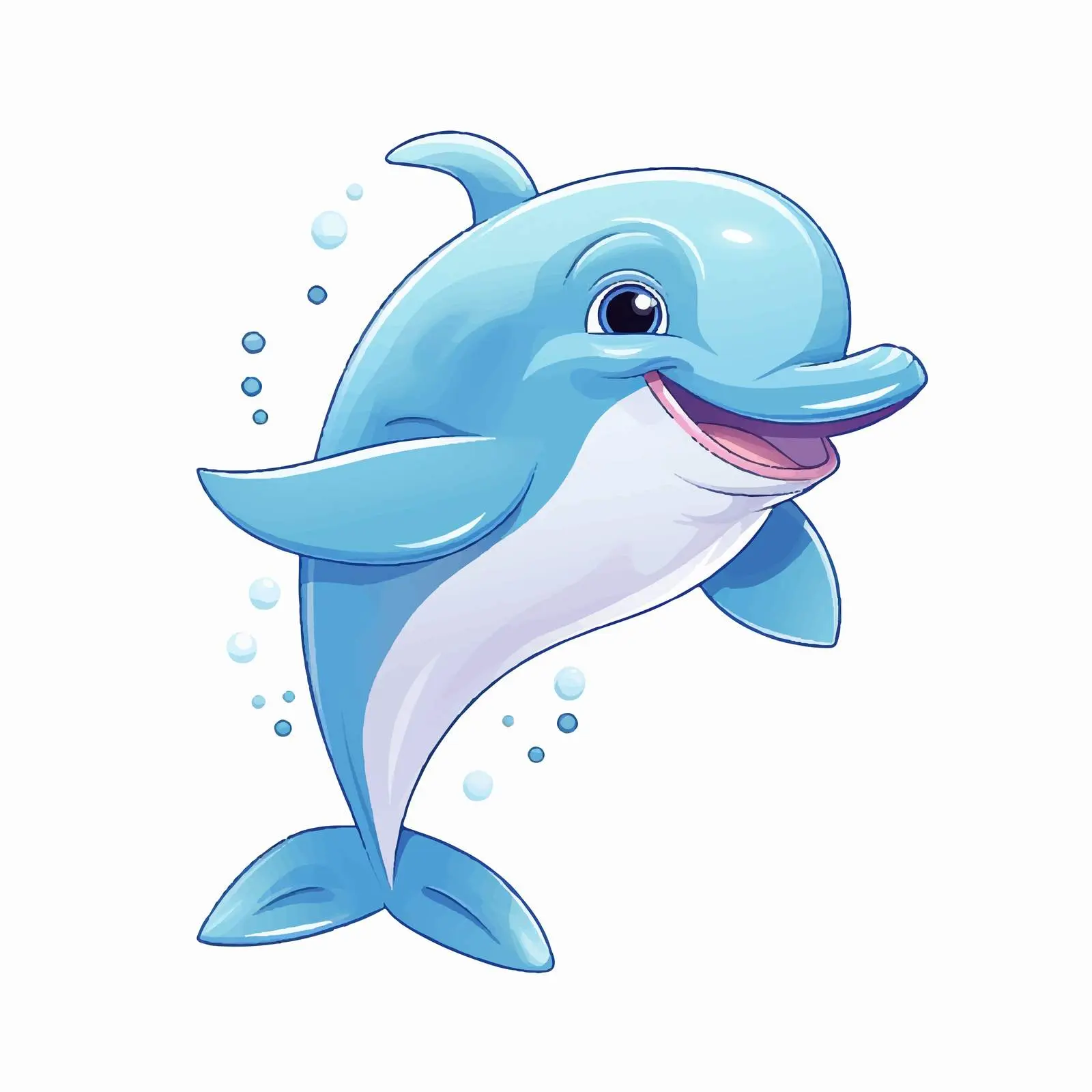 Cute Dolphin Jumping Vector Illustration — free download from Dotvec
