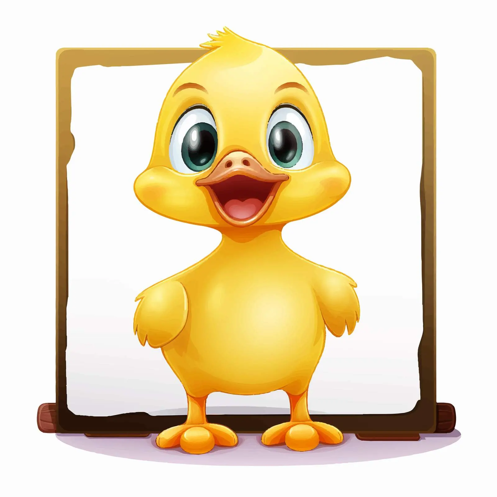 Cute Duckling with Blank Sign Vector Design — free download from Dotvec