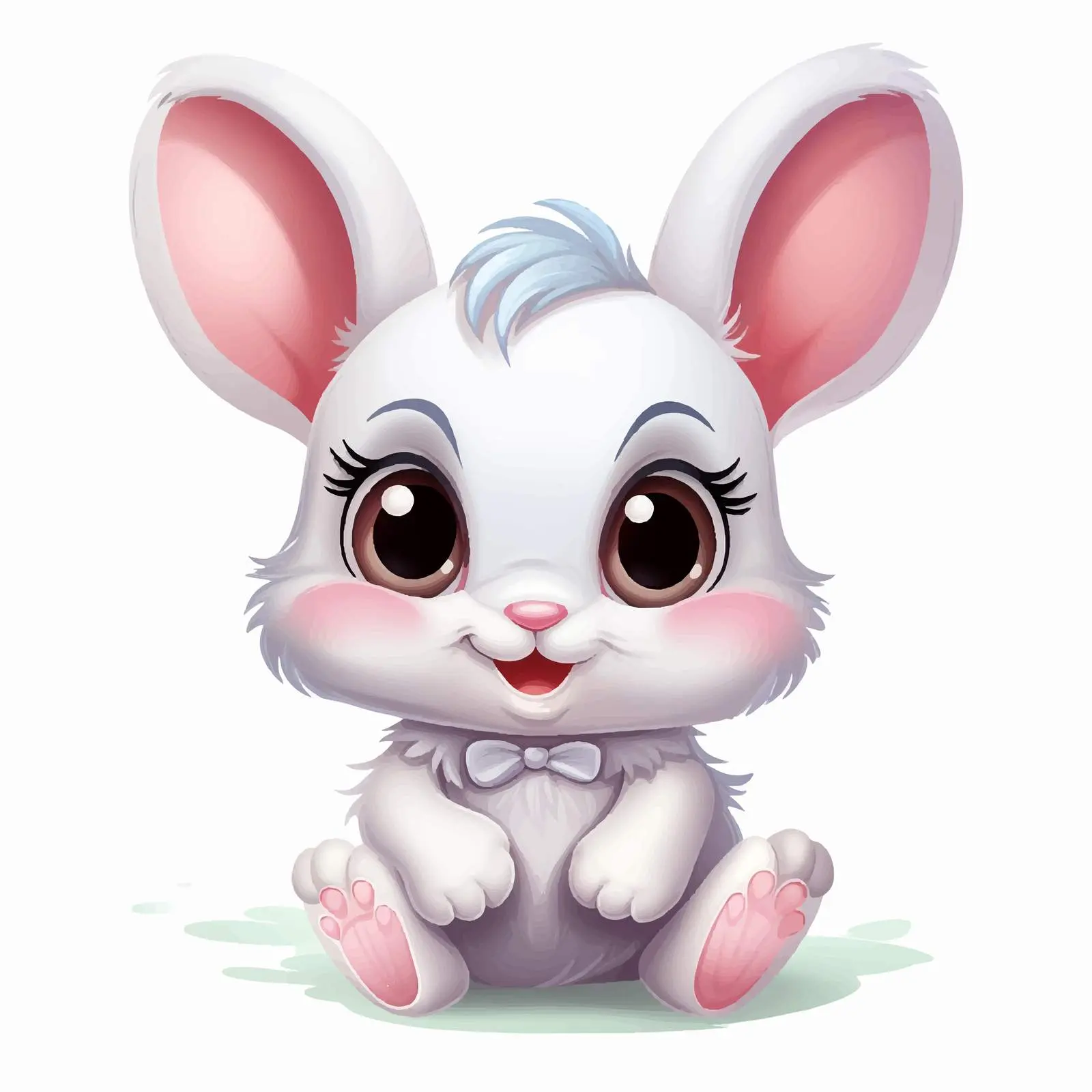 Cute Easter Bunny Cartoon Vector Illustration — free download from Dotvec