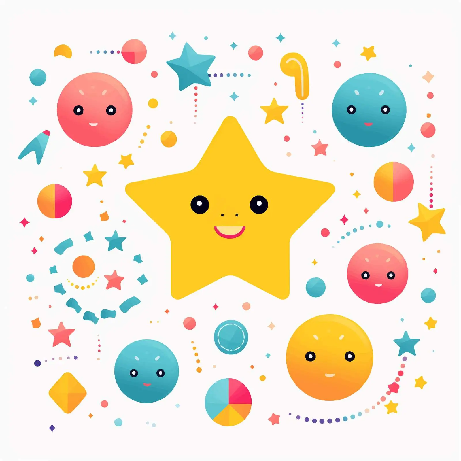 Cute Abstract Geometric Shapes for Creative Messages — free download from Dotvec