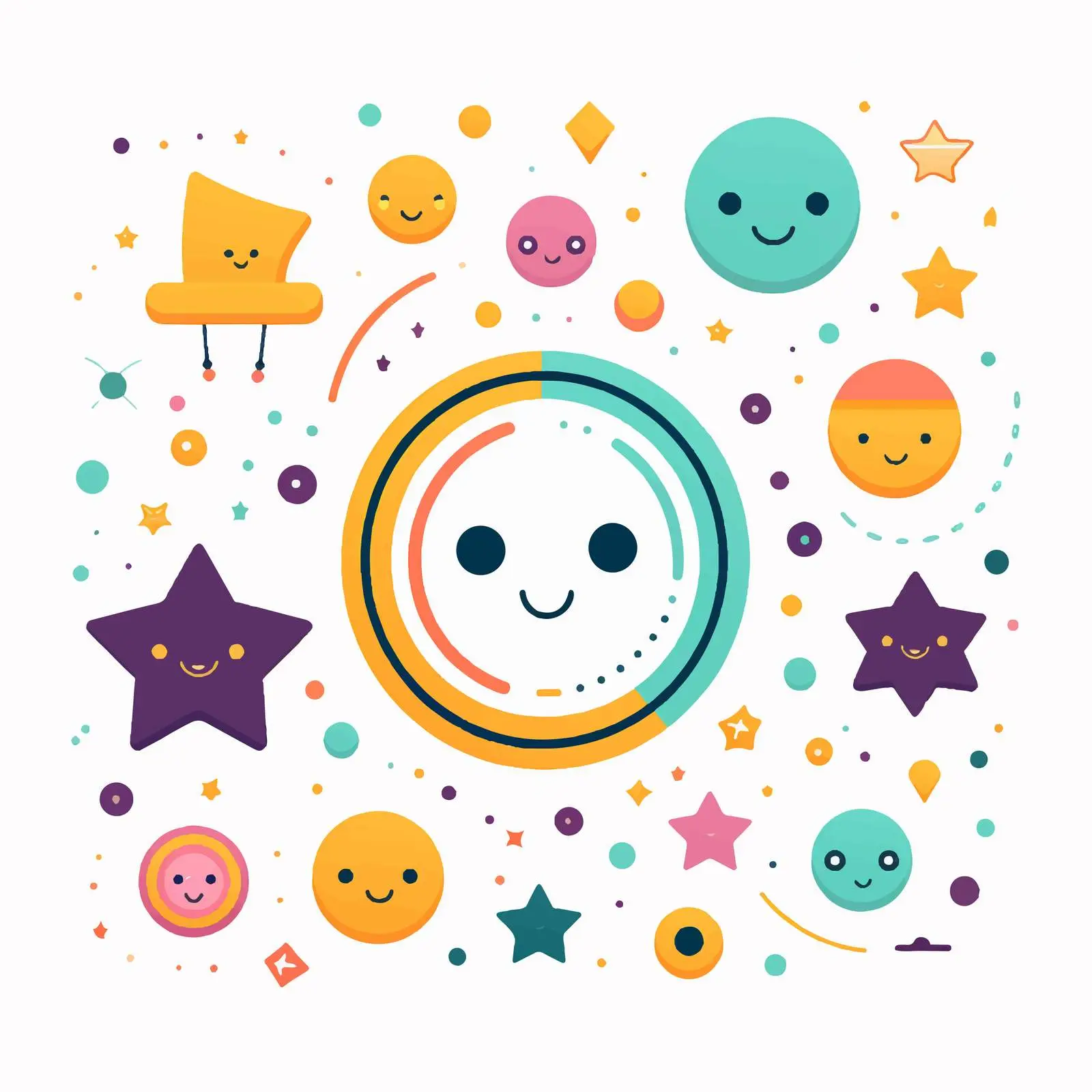 Cute Abstract Geometric Shapes for Creative Messages — free download from Dotvec