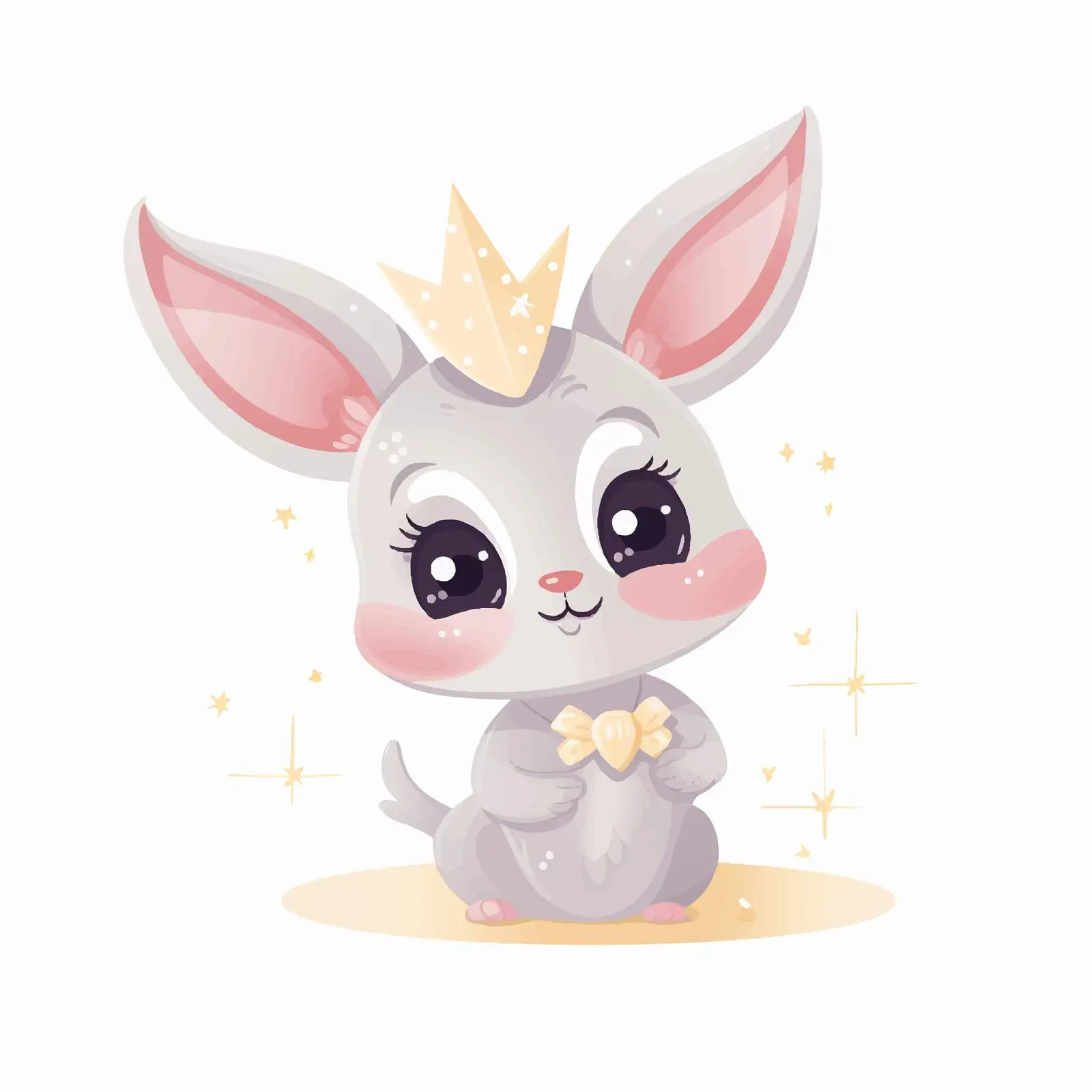 Cute Fairy Baby Rabbit with Magic Wand — free download from Dotvec