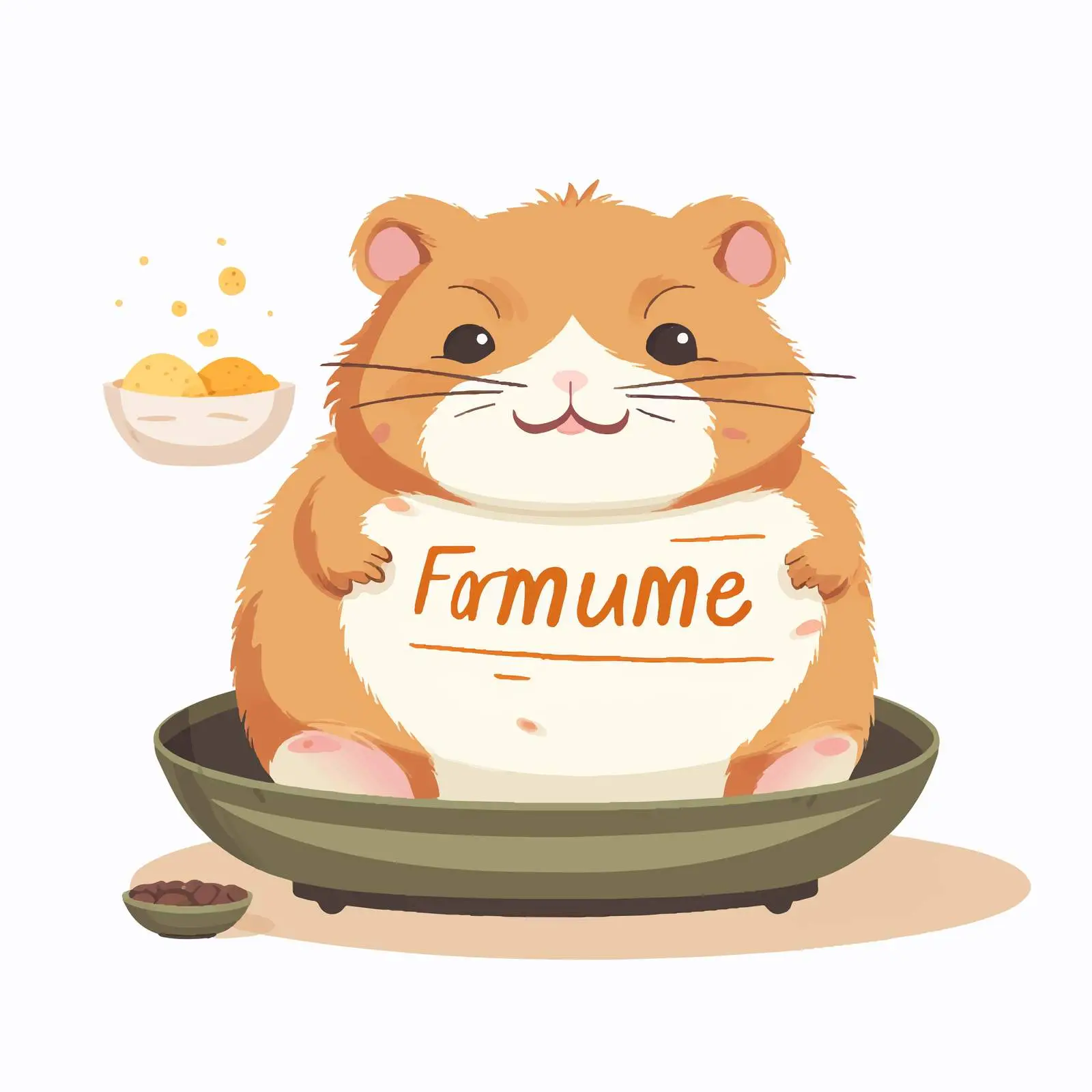 Cute Fat Hamster Demonstrating Directional Prepositions — free download from Dotvec