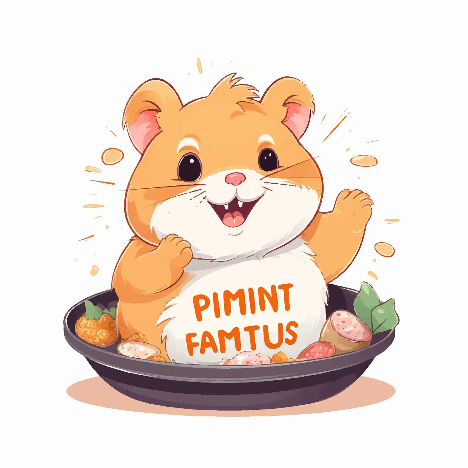 Cute Fat Hamster Showing Direction Prepositions — free download from Dotvec