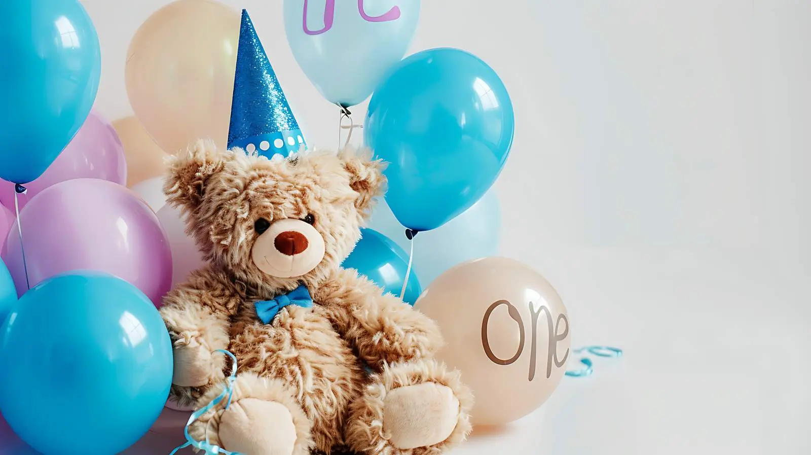 Fluffy Teddy Bear Toy in Party Hat – free animal image from Dotvec