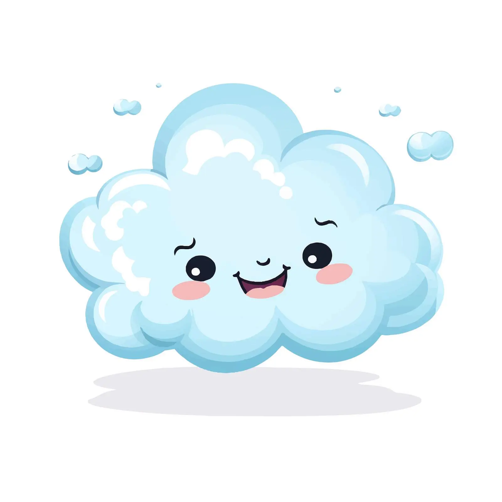 Kawaii Cloud Baby Character with Happy Smile — free download from Dotvec