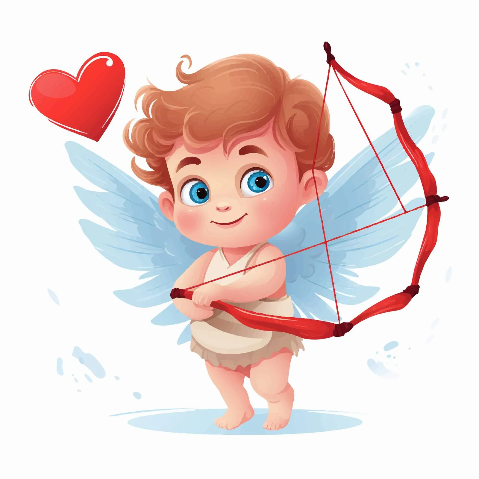 Cute Flying Cupid Cherub for Valentine's Day — free download from Dotvec