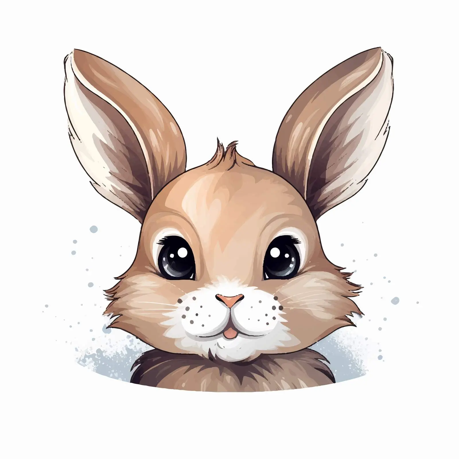 Cute Baby Bunny Face Vector Illustration — free download from Dotvec