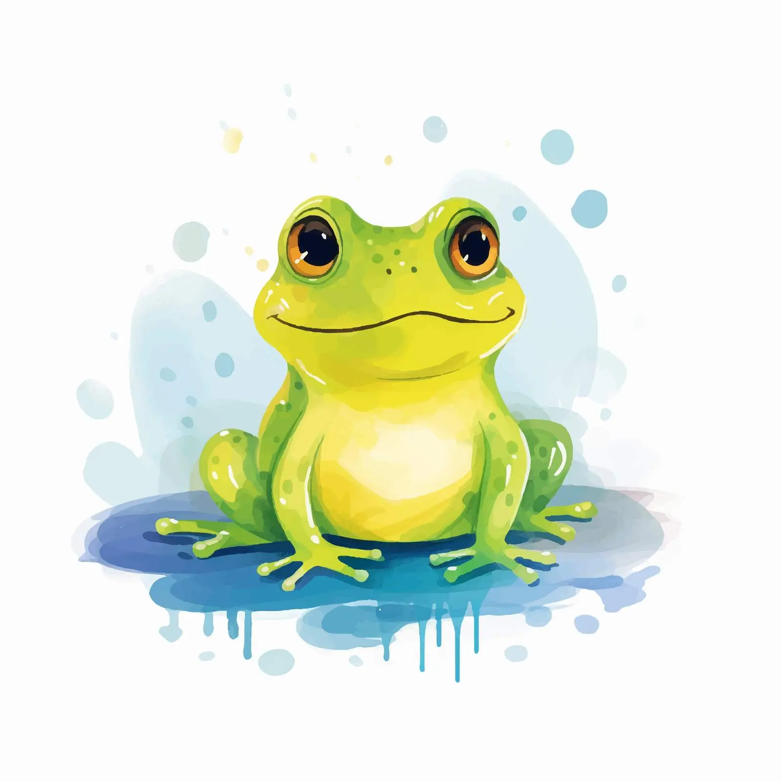 Cute Funny Frog Character Vector Design — free download from Dotvec