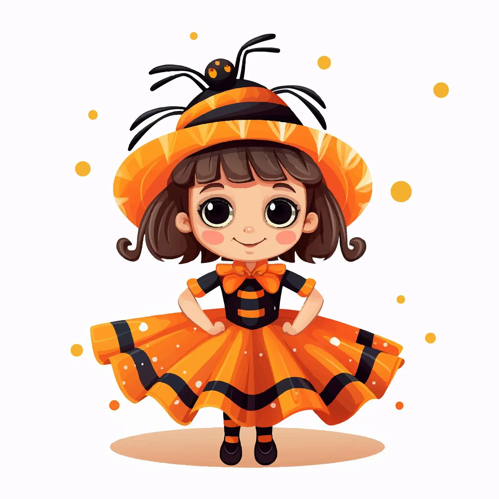 Cute Girl in Spooky Carnival Costume — free download from Dotvec