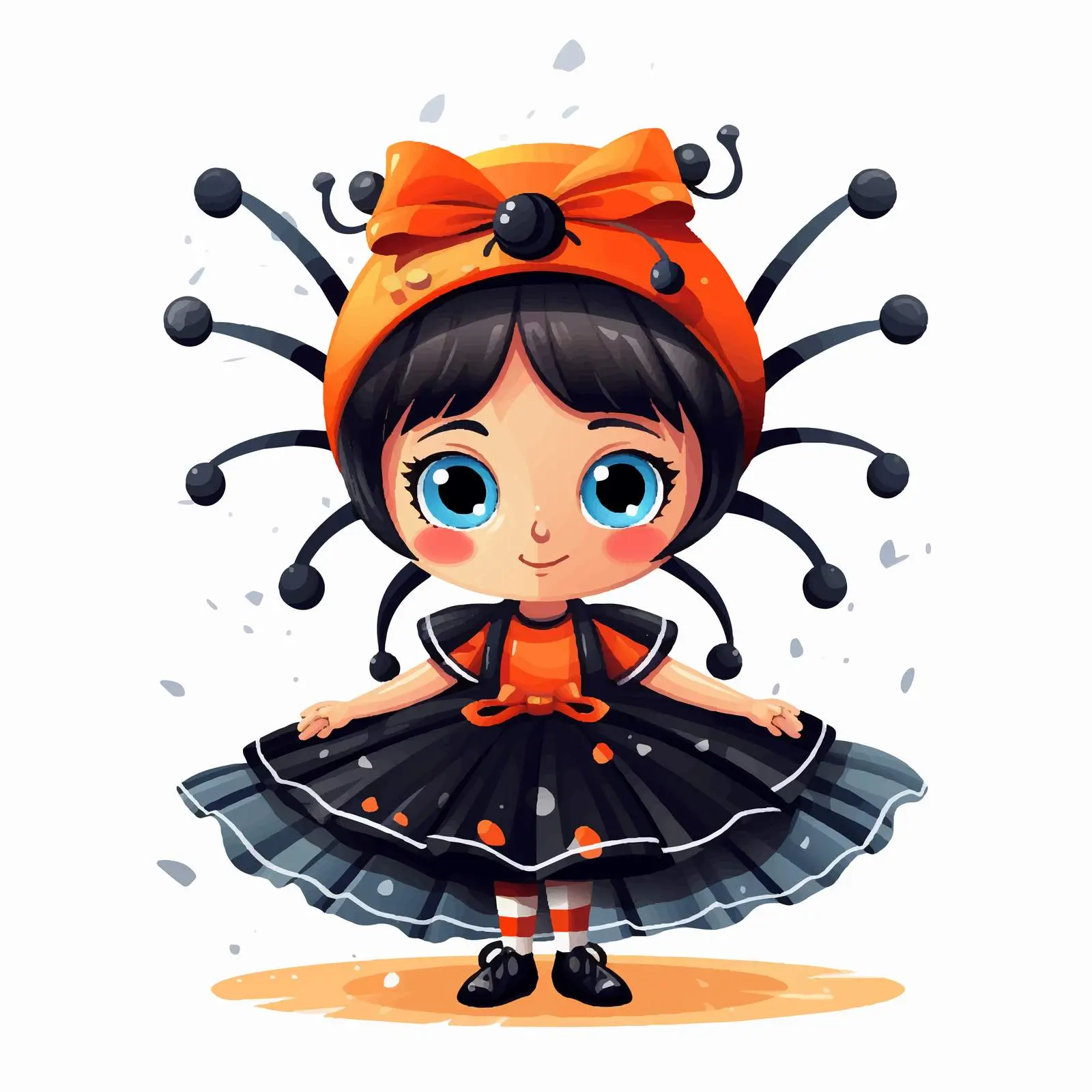 Cute Kid in Funny Spooky Carnival Costume — free download from Dotvec