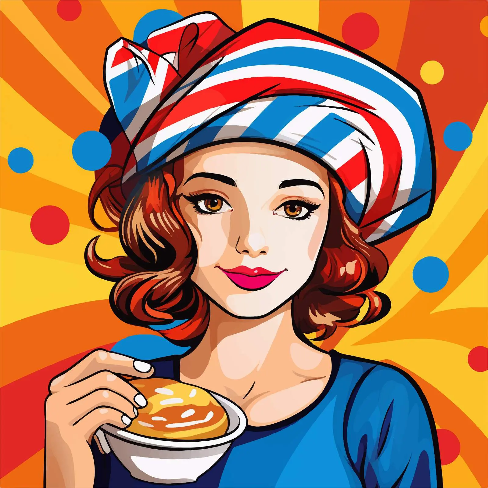 Charming Girl with Beret and Latte – free coffee culture image from Dotvec