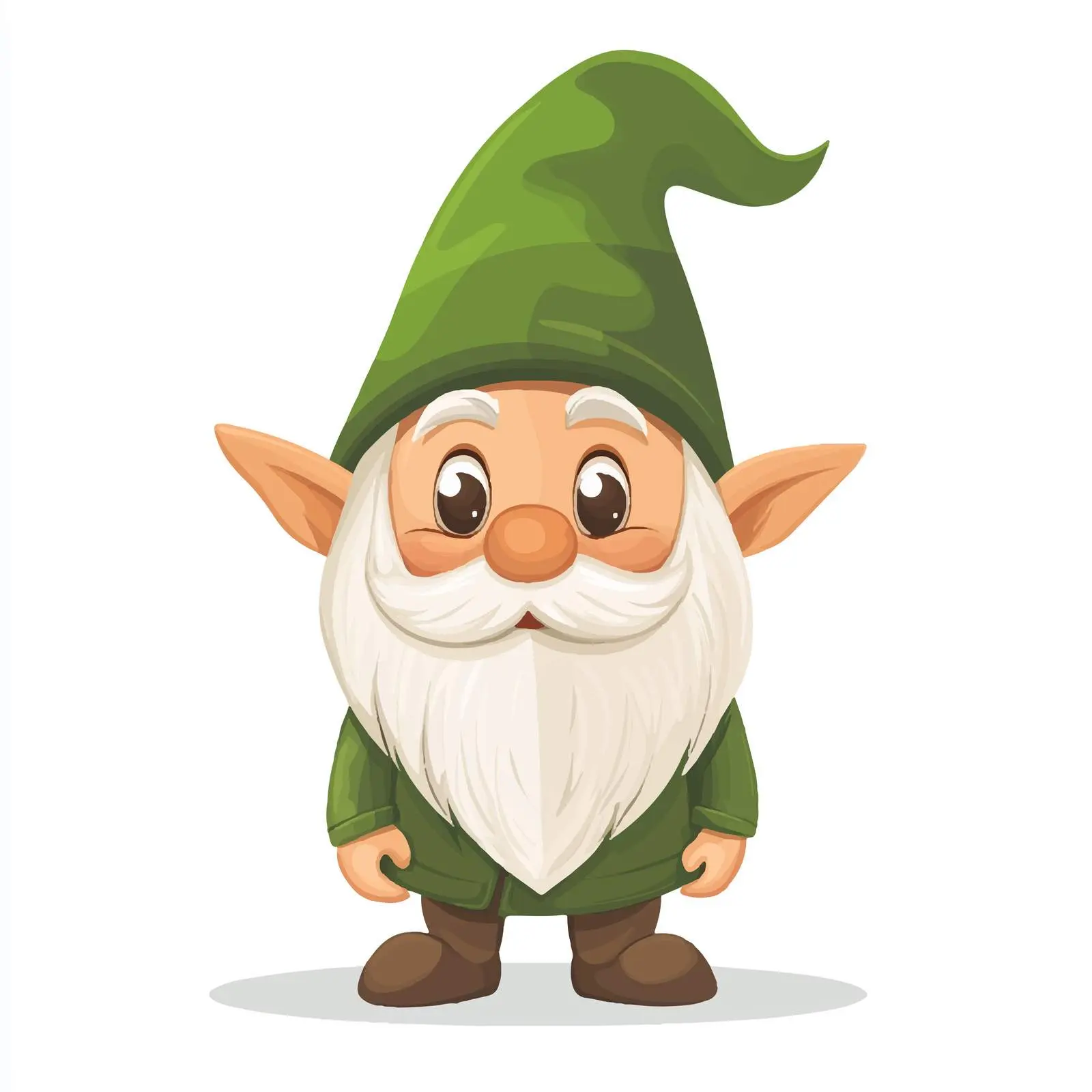 Charming Scandinavian Gnome with Green Hat — free download from Dotvec