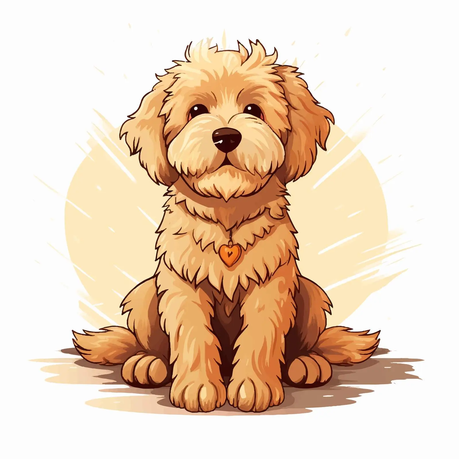Trained Goldendoodle and Loyal Labradoodle Illustration – free obedience image from Dotvec
