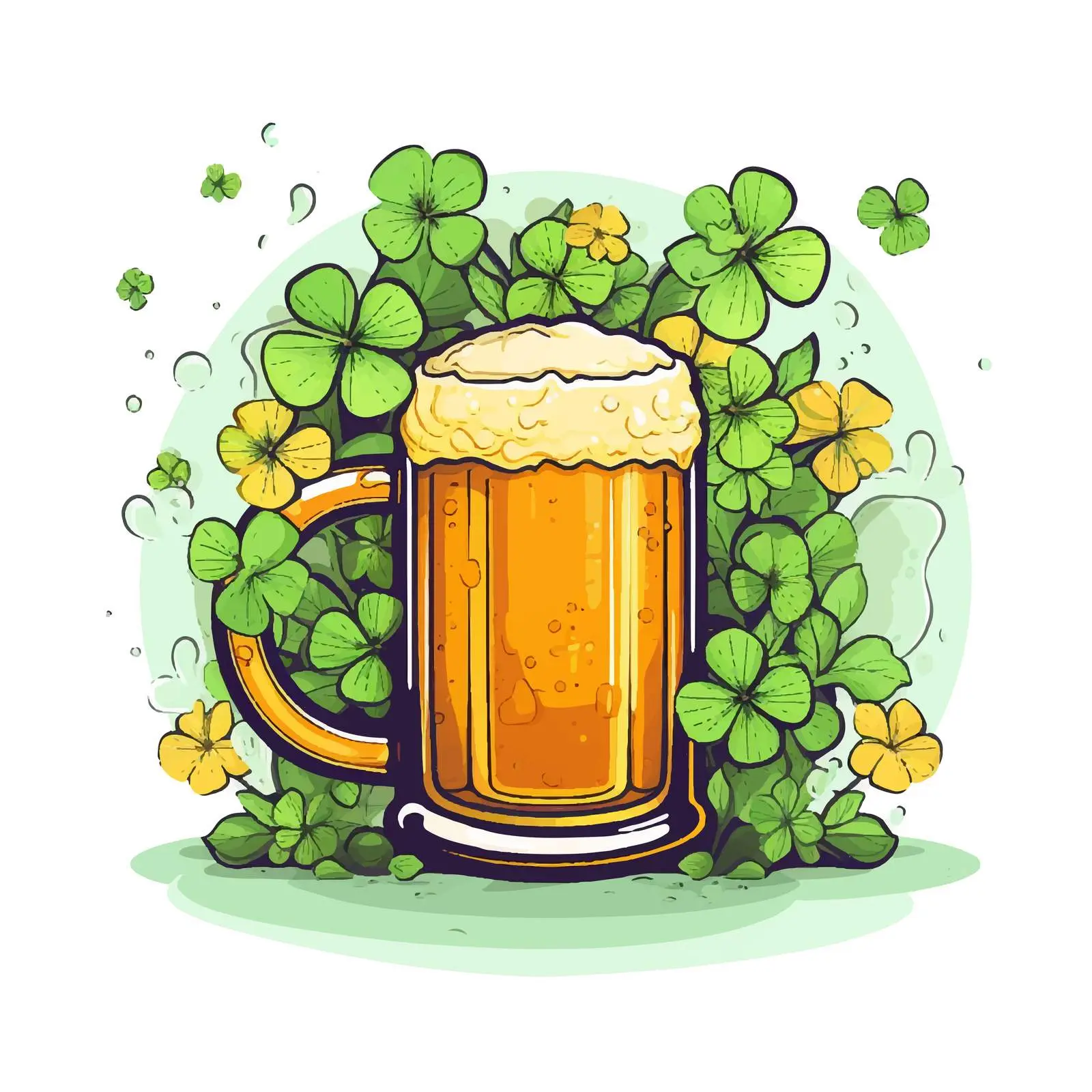 Cute Doodle Style Happy Greeting Card — free download from Dotvec