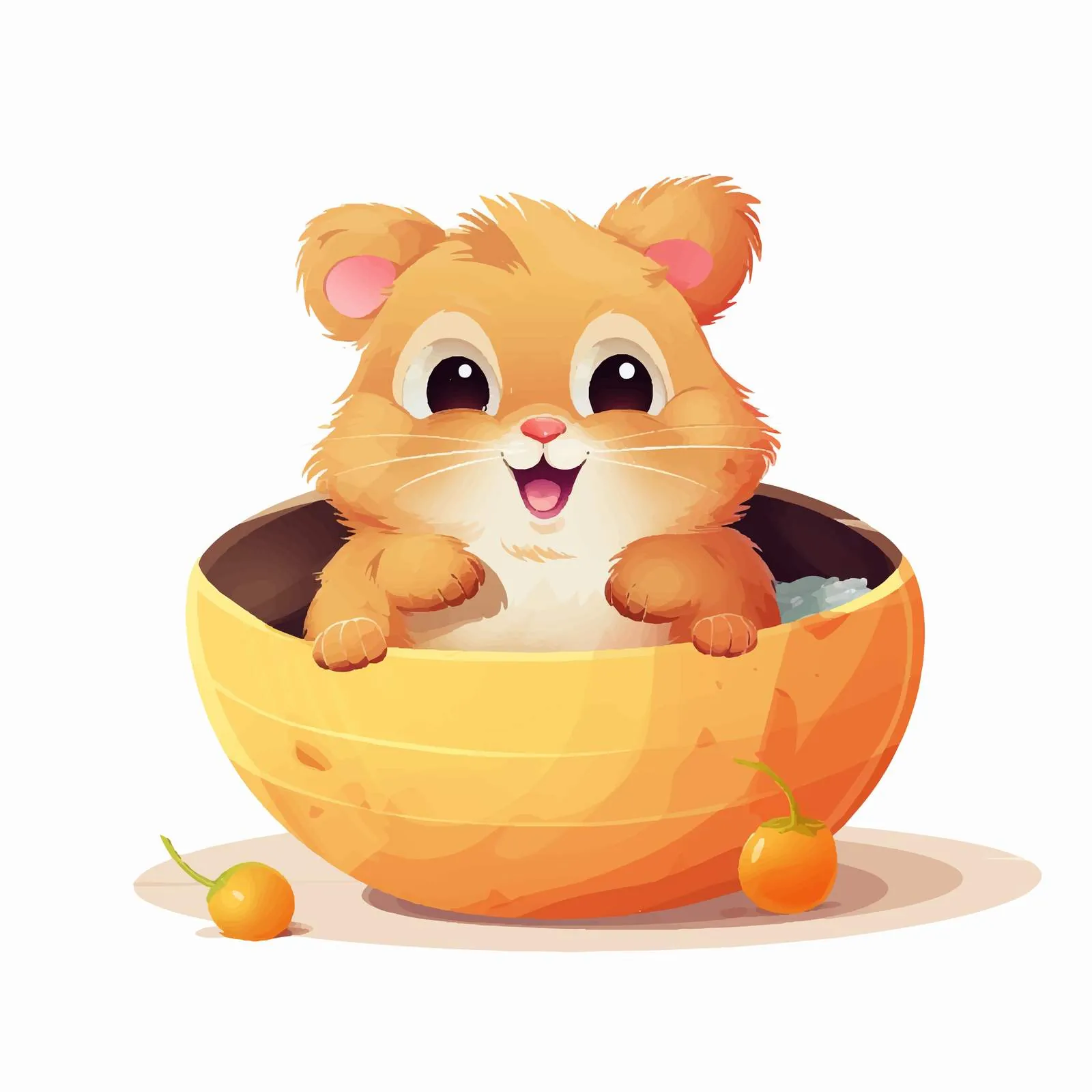 Cute Hamster Illustrating Directional Prepositions – free prepositions image from Dotvec