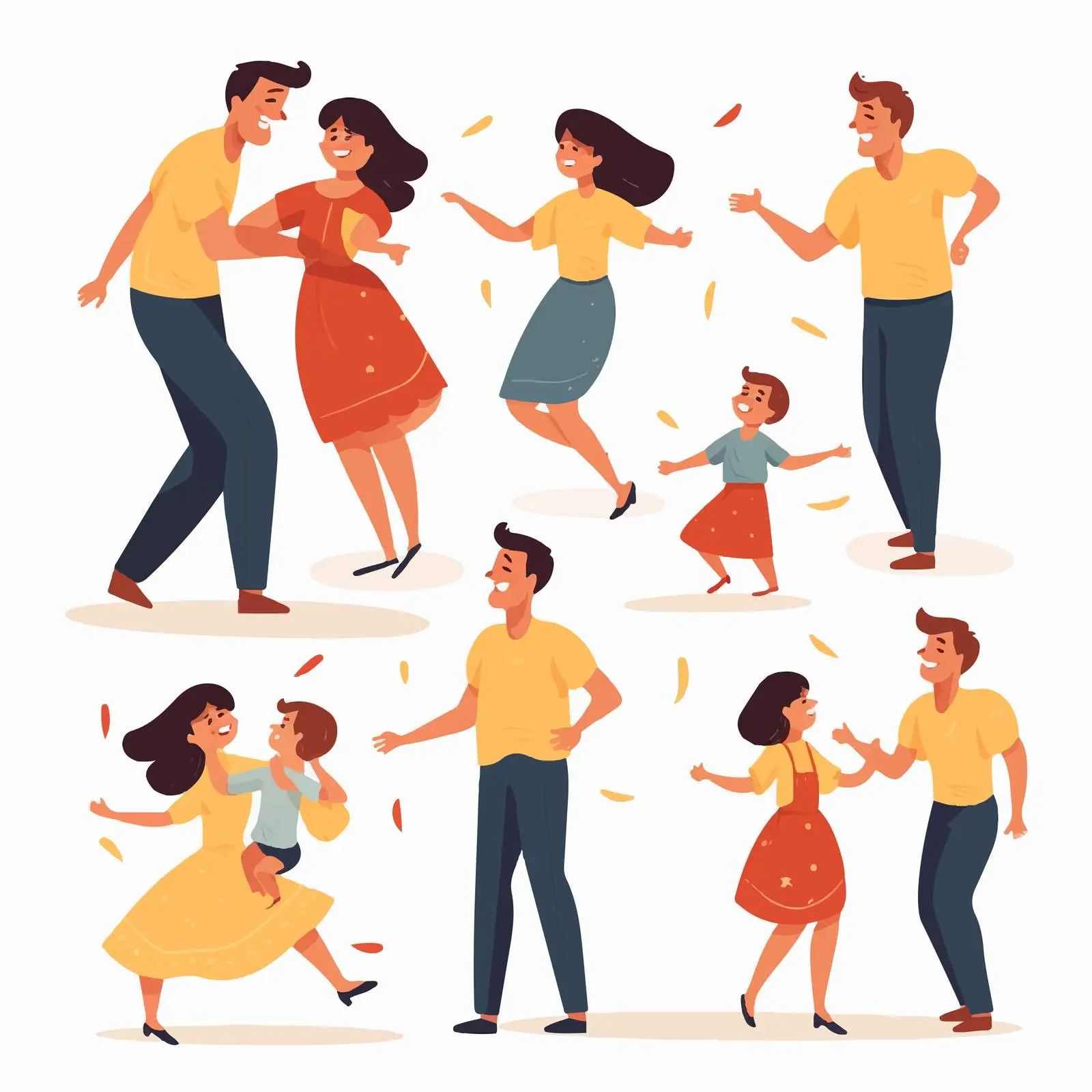 Joyful Family Dancing Together — free download from Dotvec