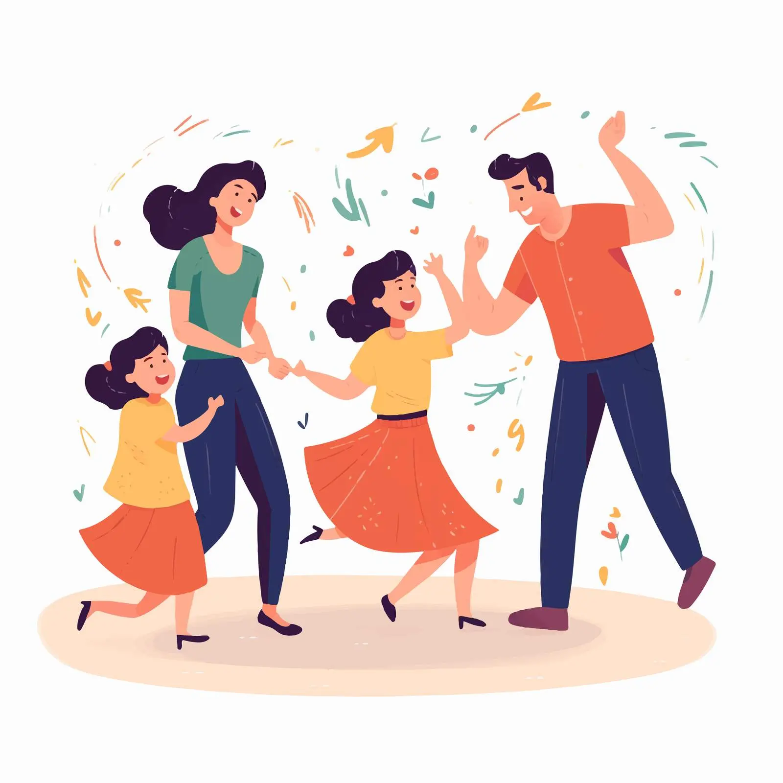 Happy Family Dancing Together in Joyful Moment — free download from Dotvec