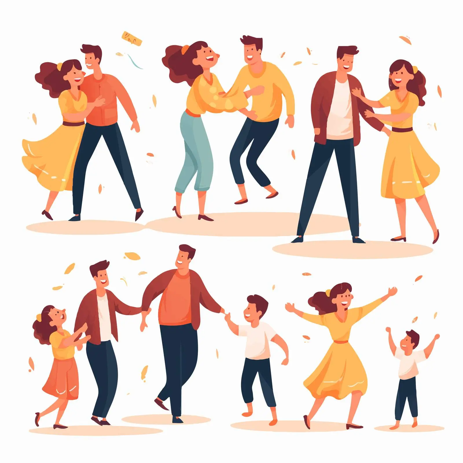 Joyful Family Dancing Together — free download from Dotvec