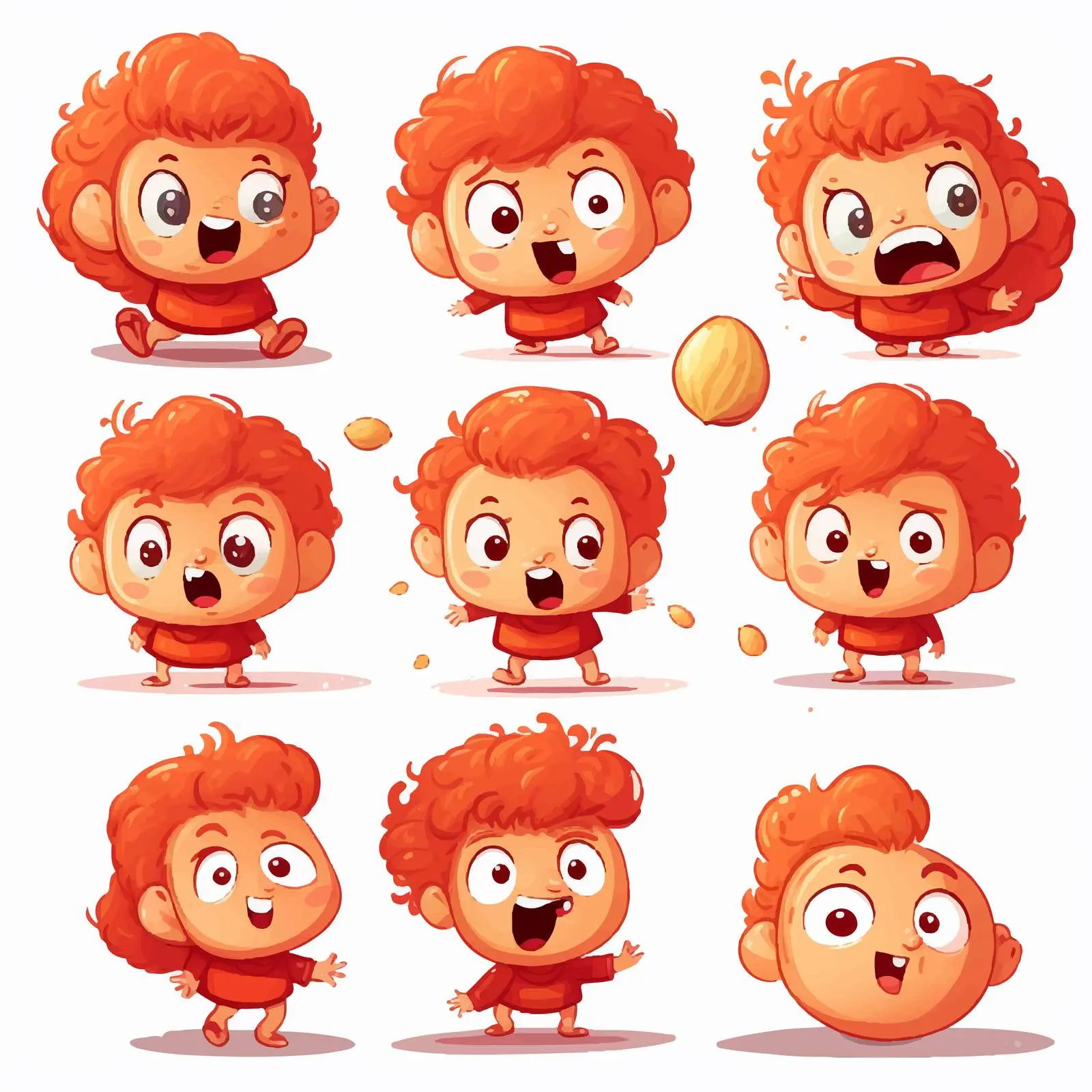 Cute Happy Ginger Food Character Illustration — free download from Dotvec