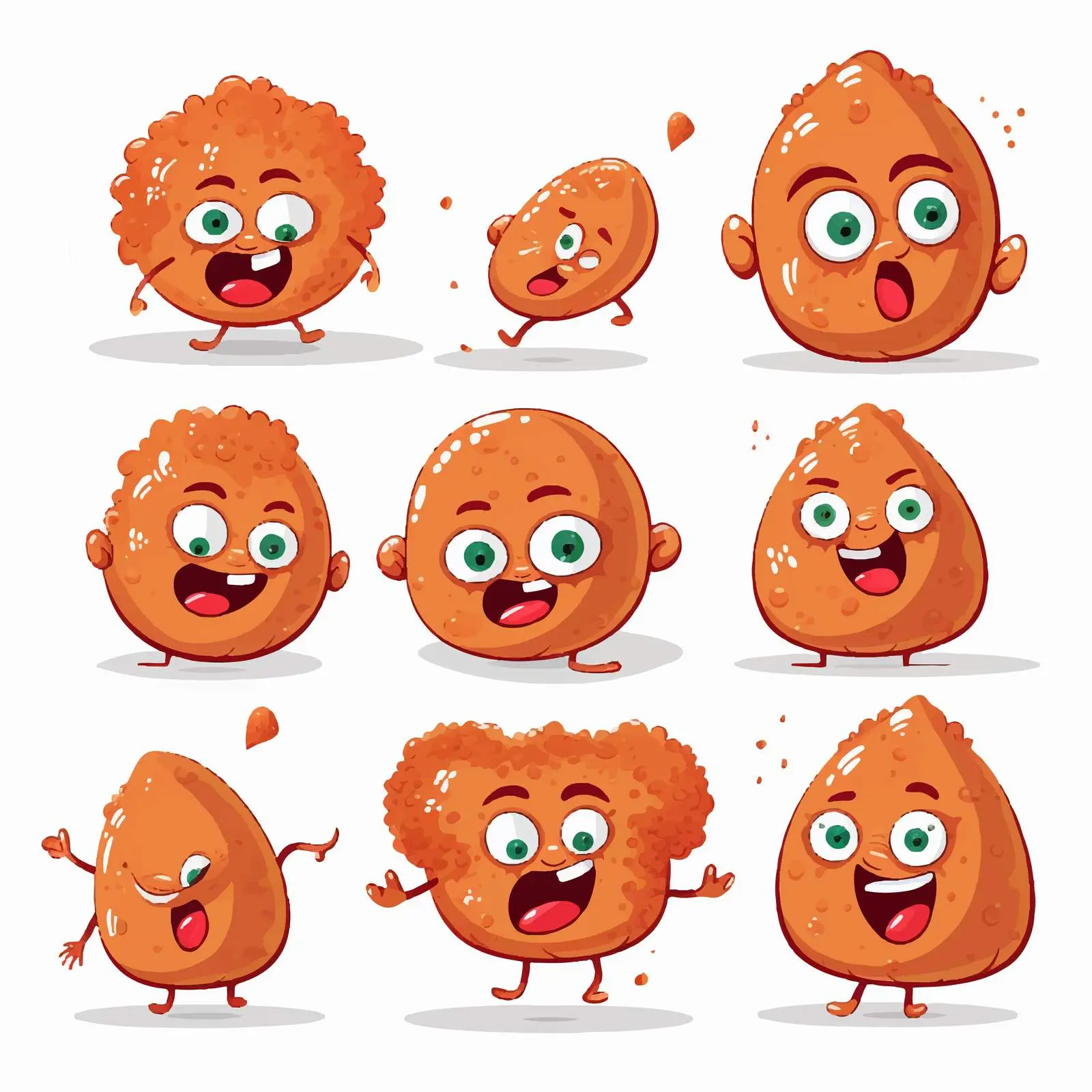 Happy Ginger Food Character Vector Illustration — free download from Dotvec